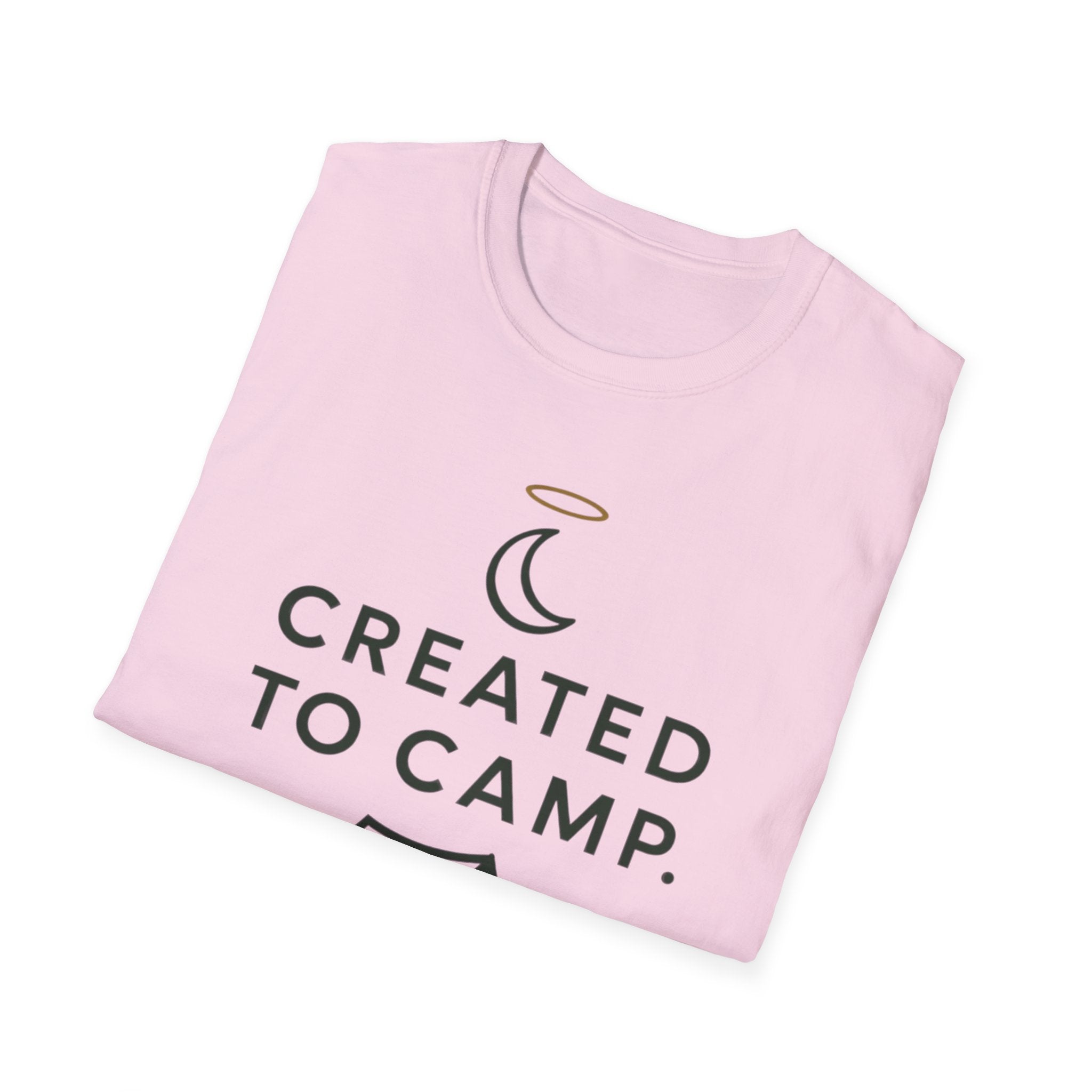 Created to Camp T-Shirt — Minimalist Camping Graphic Tee