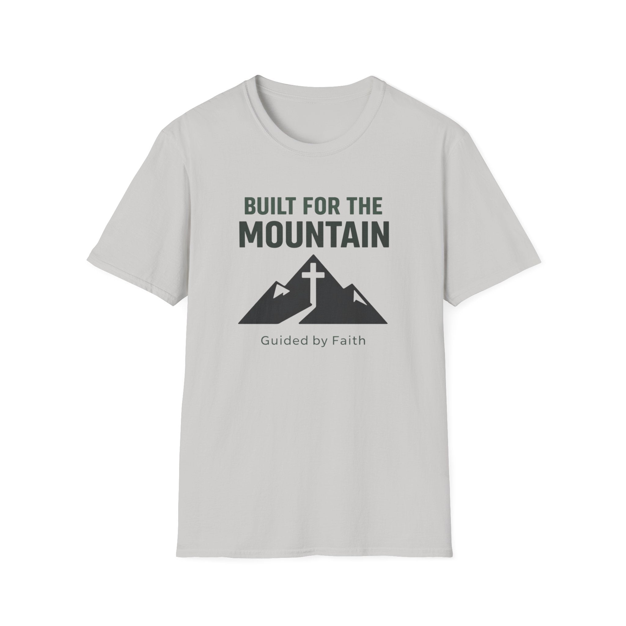 Built For The Mountain Guided By Faith Outdoor Camping Hiking T-Shirt