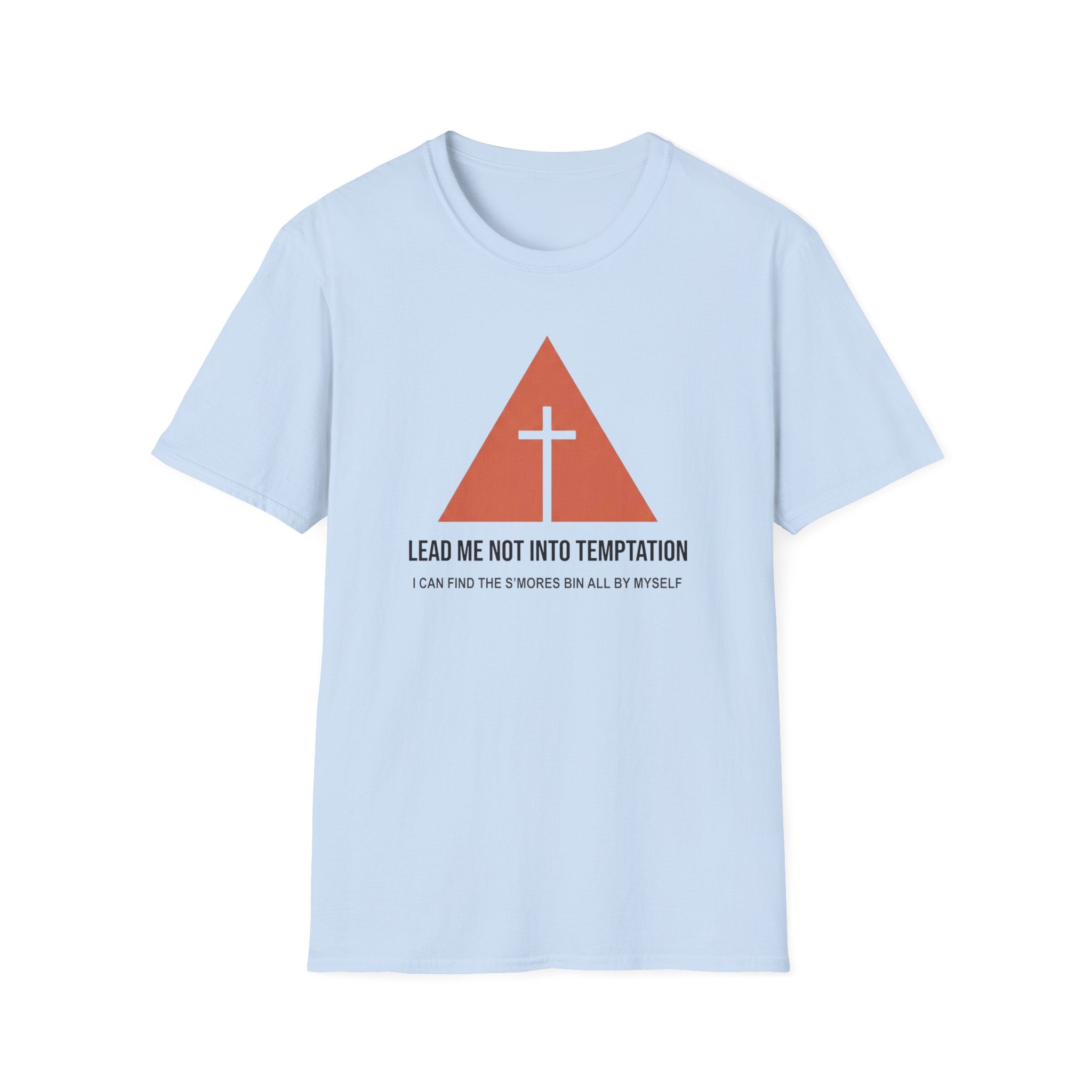 Lead Me Not Into Temptation Funny Outdoor Hiking Camping T-Shirt Designed For The Faithful