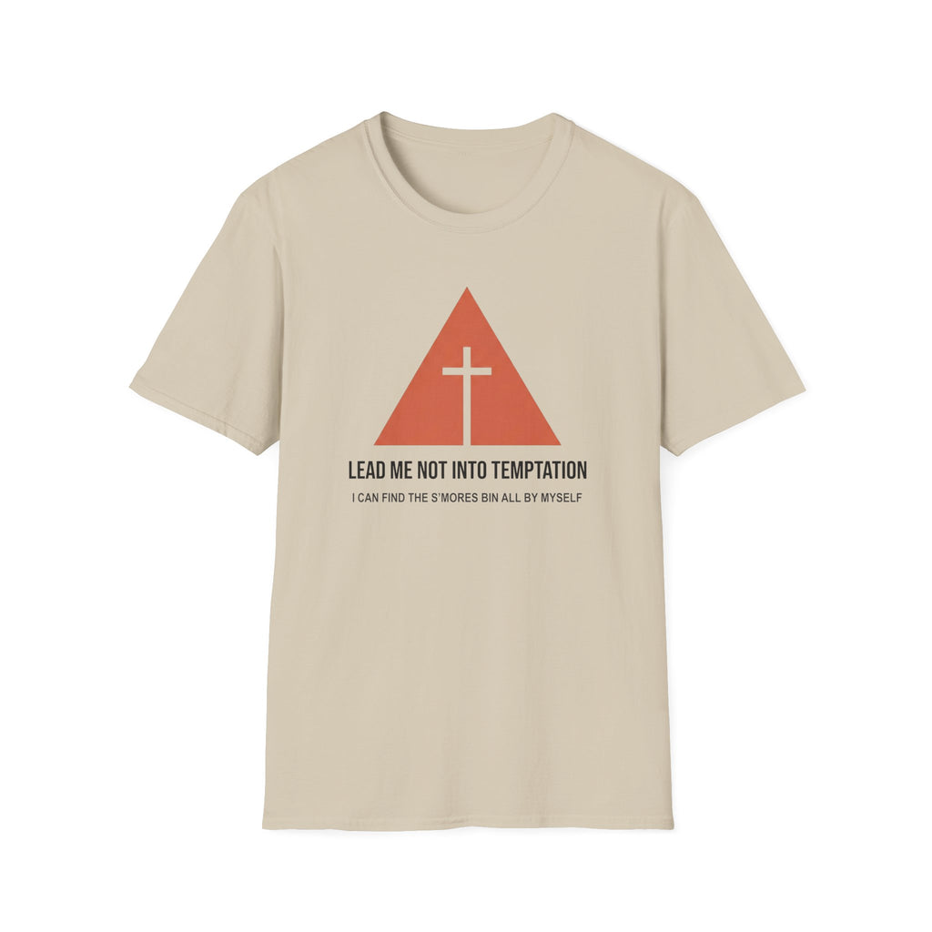 Lead Me Not Into Temptation Funny Outdoor Hiking Camping T-Shirt Designed For The Faithful