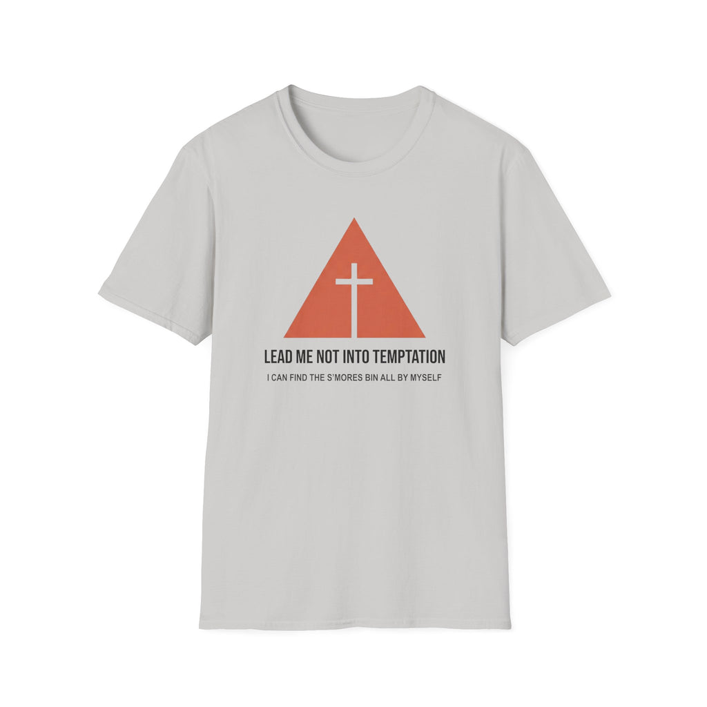 Lead Me Not Into Temptation Funny Outdoor Hiking Camping T-Shirt Designed For The Faithful