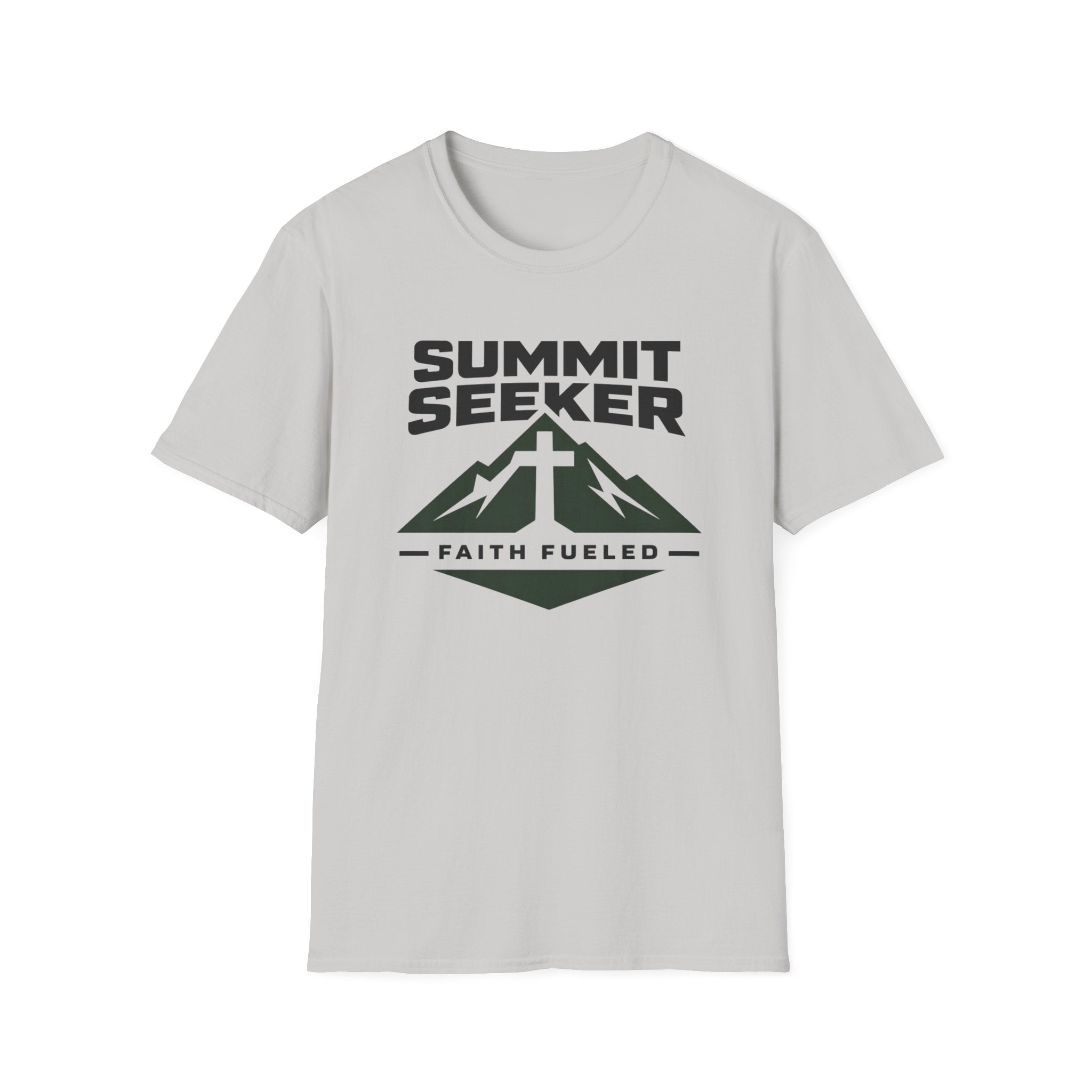 Summit Seeker Faith Fueled Outdoor Camping Hiking T-Shirt Designed For The Faithful