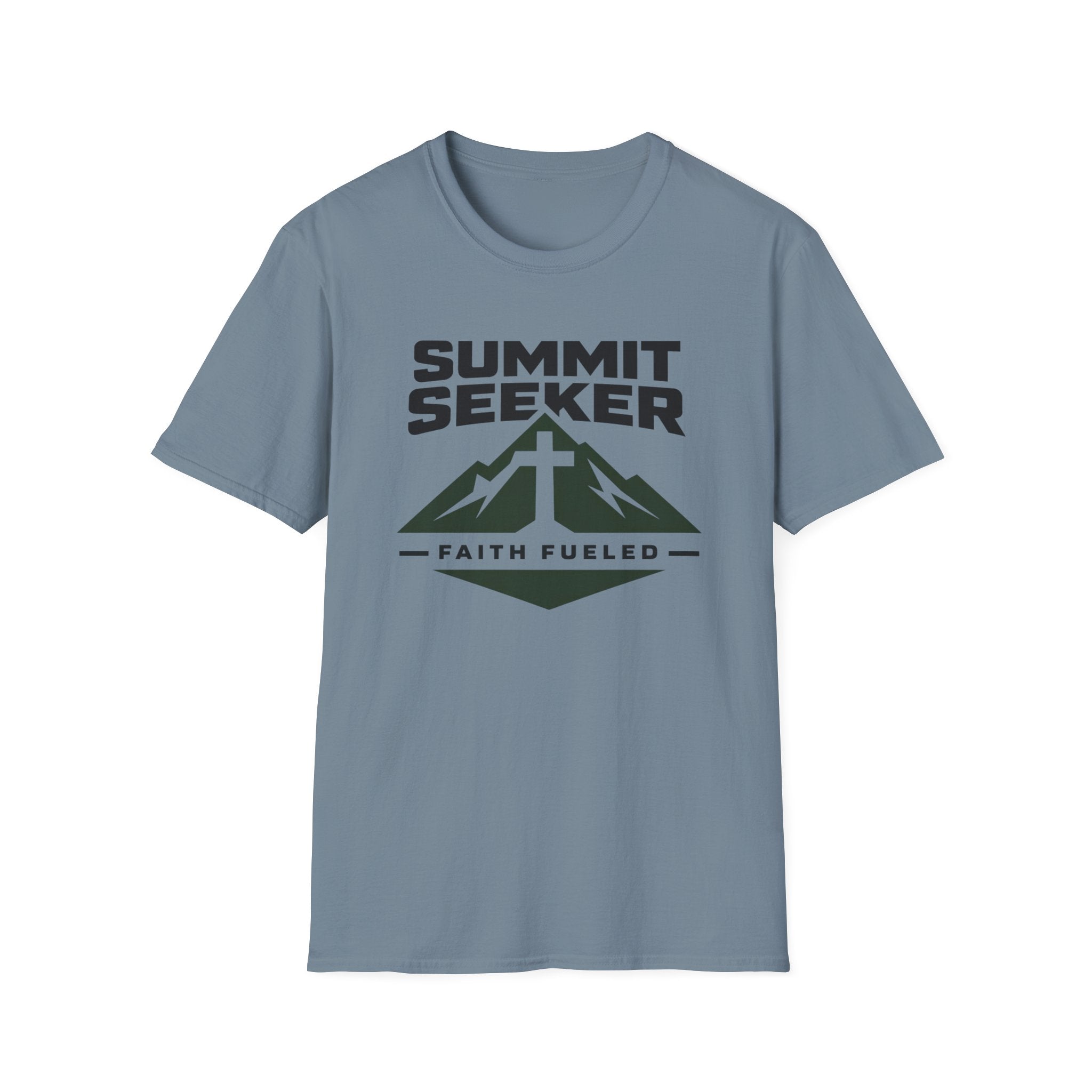 Summit Seeker Faith Fueled Outdoor Camping Hiking T-Shirt Designed For The Faithful