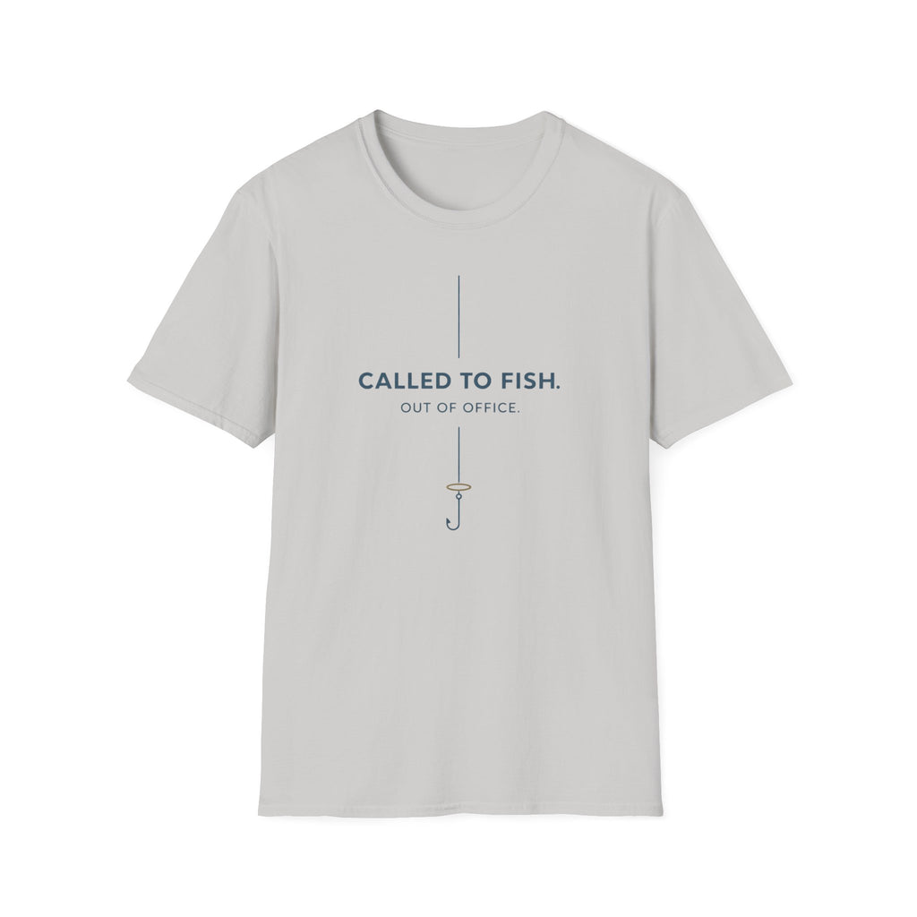 Called To Fish, Out Of Office Funny Outdoor Fishing Camping T-Shirt Designed For The Faithful