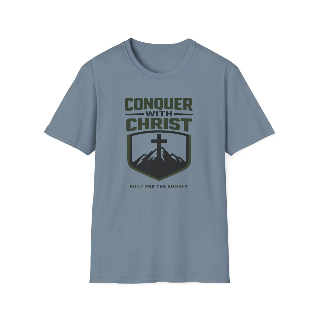 Conquer With Christ - Built For The Summit T-Shirt