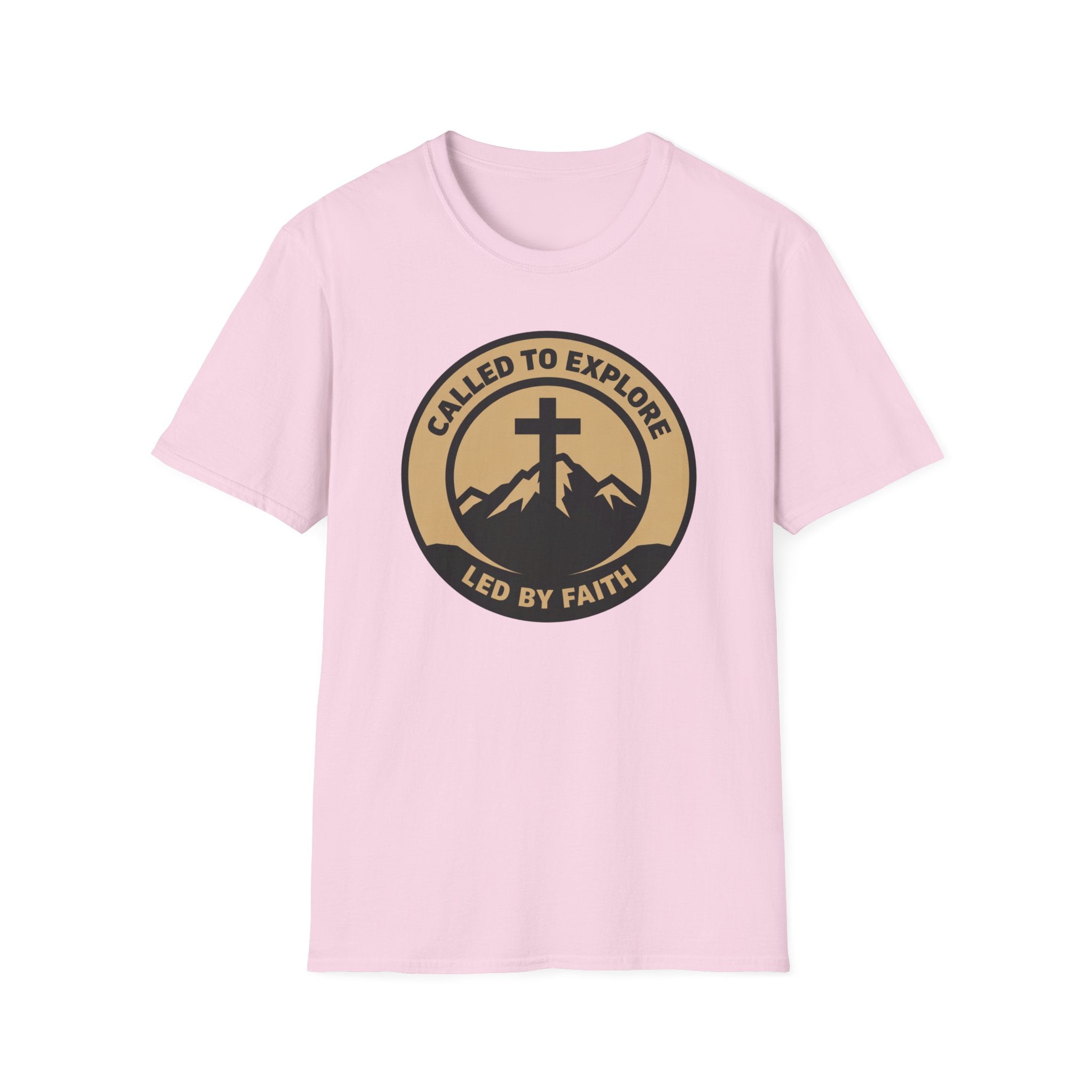 Called To Explore - Led By Faith Outdoor Camping Hiking T-Shirt Designed For The Spiritual in Heart and Mind