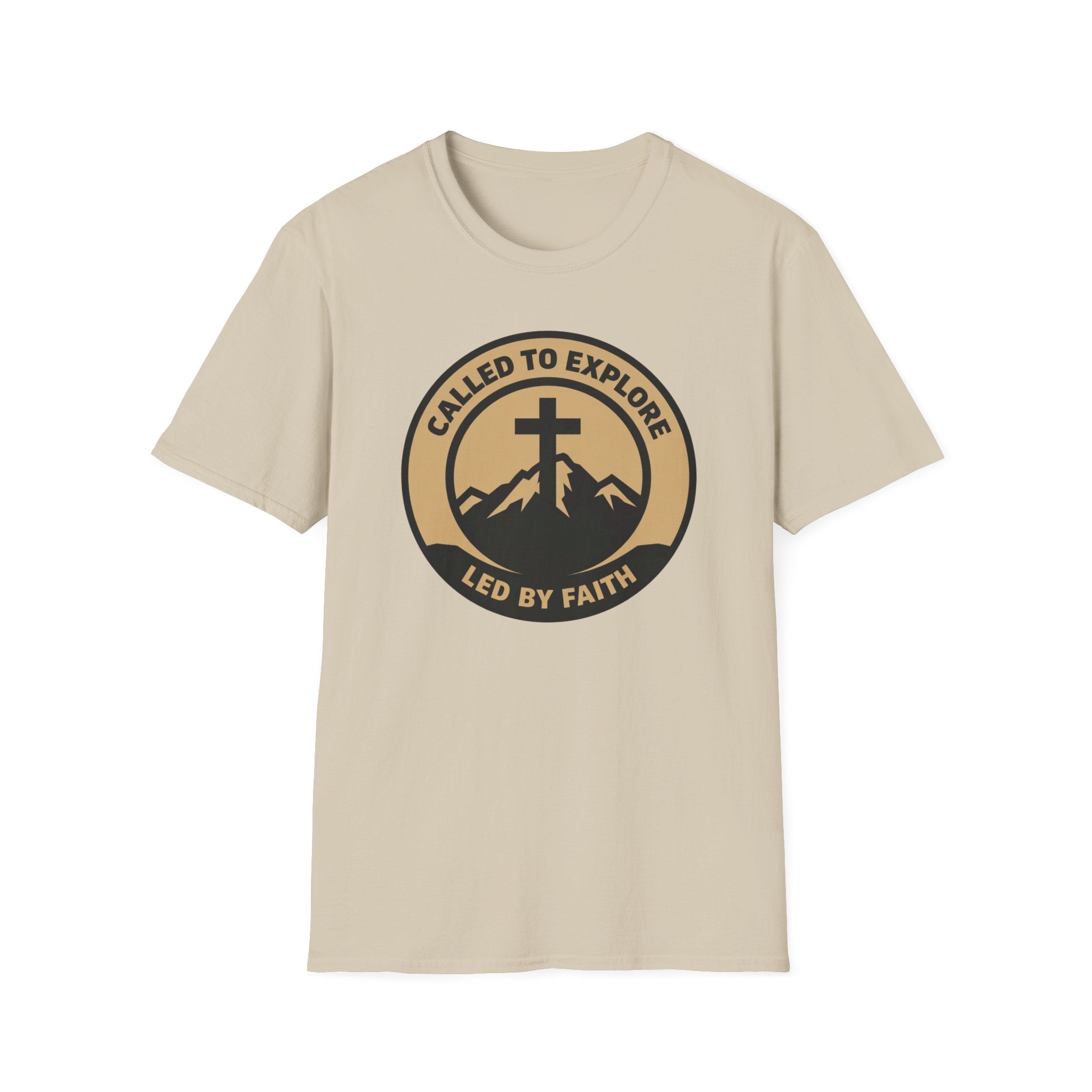Called To Explore - Led By Faith Outdoor Camping Hiking T-Shirt Designed For The Spiritual in Heart and Mind