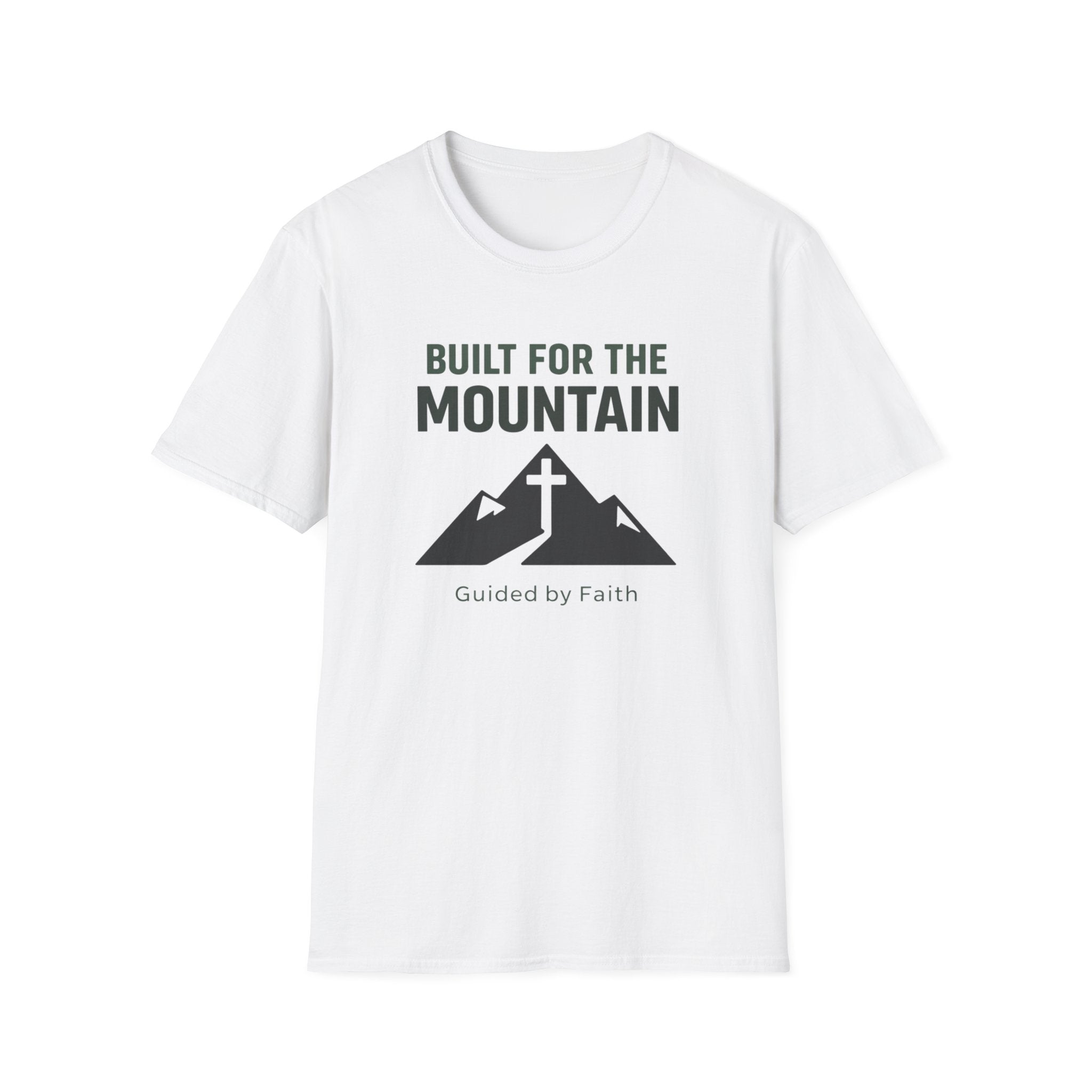 Built For The Mountain Guided By Faith Outdoor Camping Hiking T-Shirt