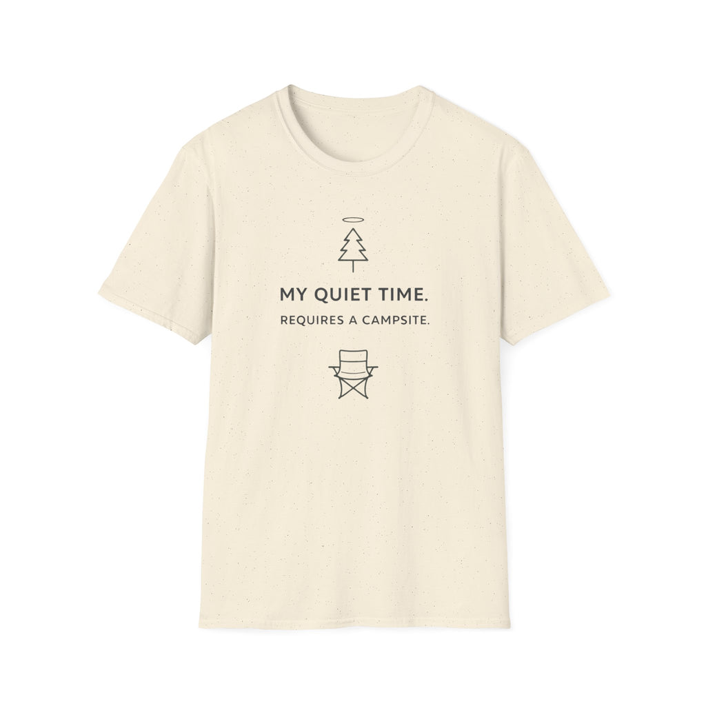 My Quiet Time. Requires A Campsite Funny Outdoor Hiking Camping T-Shirt Designed For The Faithful