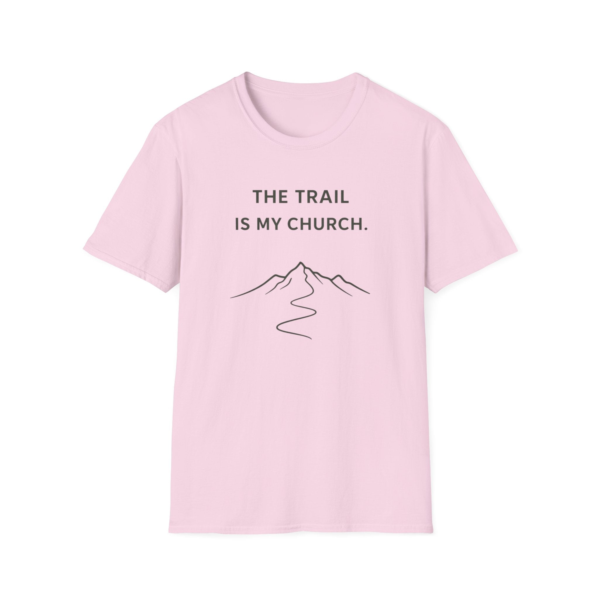 The Trail Is My Church Outdoor Camping Hiking T-Shirt Designed For The Faithful