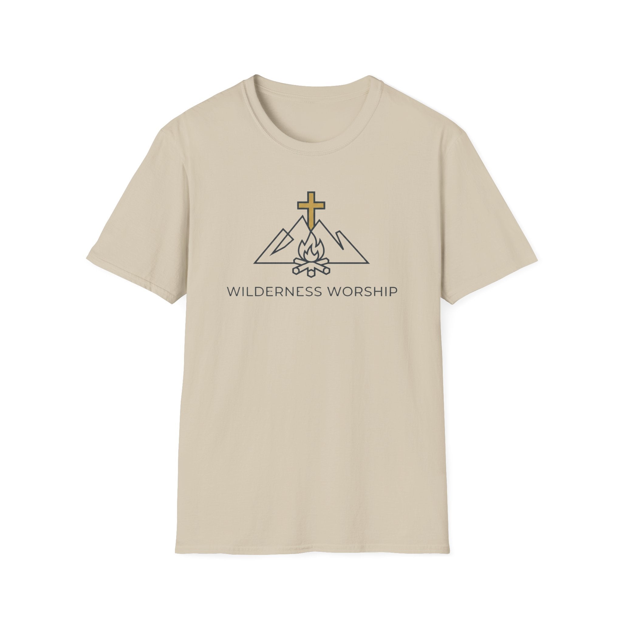 Wilderness Worship Outdoor Hiking Camping T-Shirt Designed For The Faithful
