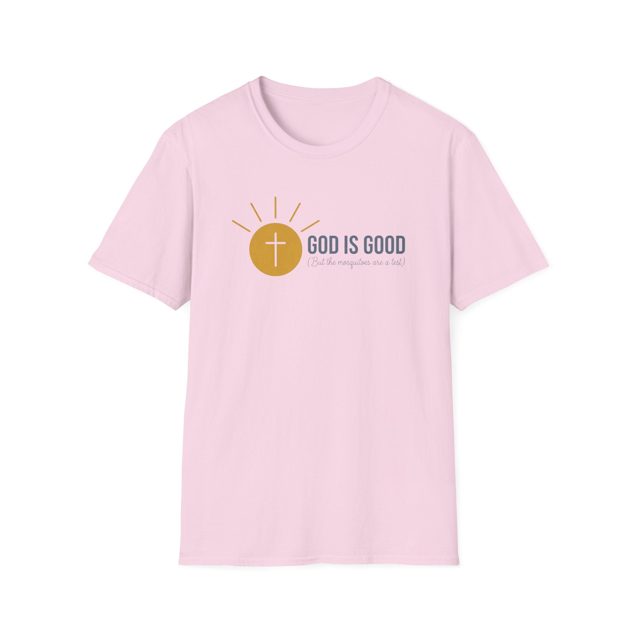 God Is Good, But The Mosquitoes Are A Test Outdoor Camping T-Shirt Designed For The Faithful
