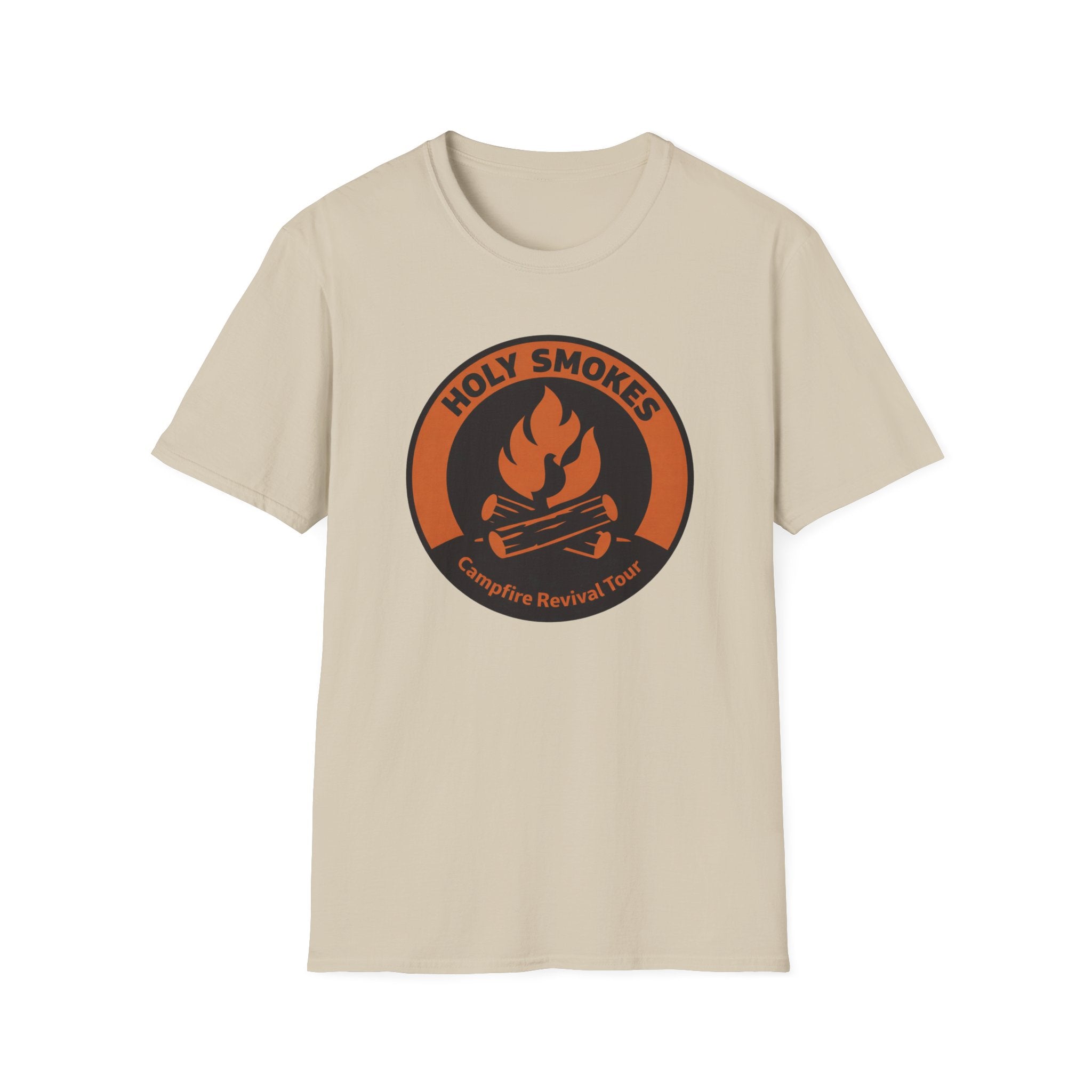 Holy Smokes Campfire Revival Tour Outdoor Camping Hiking T-Shirt Designed For The Faithful