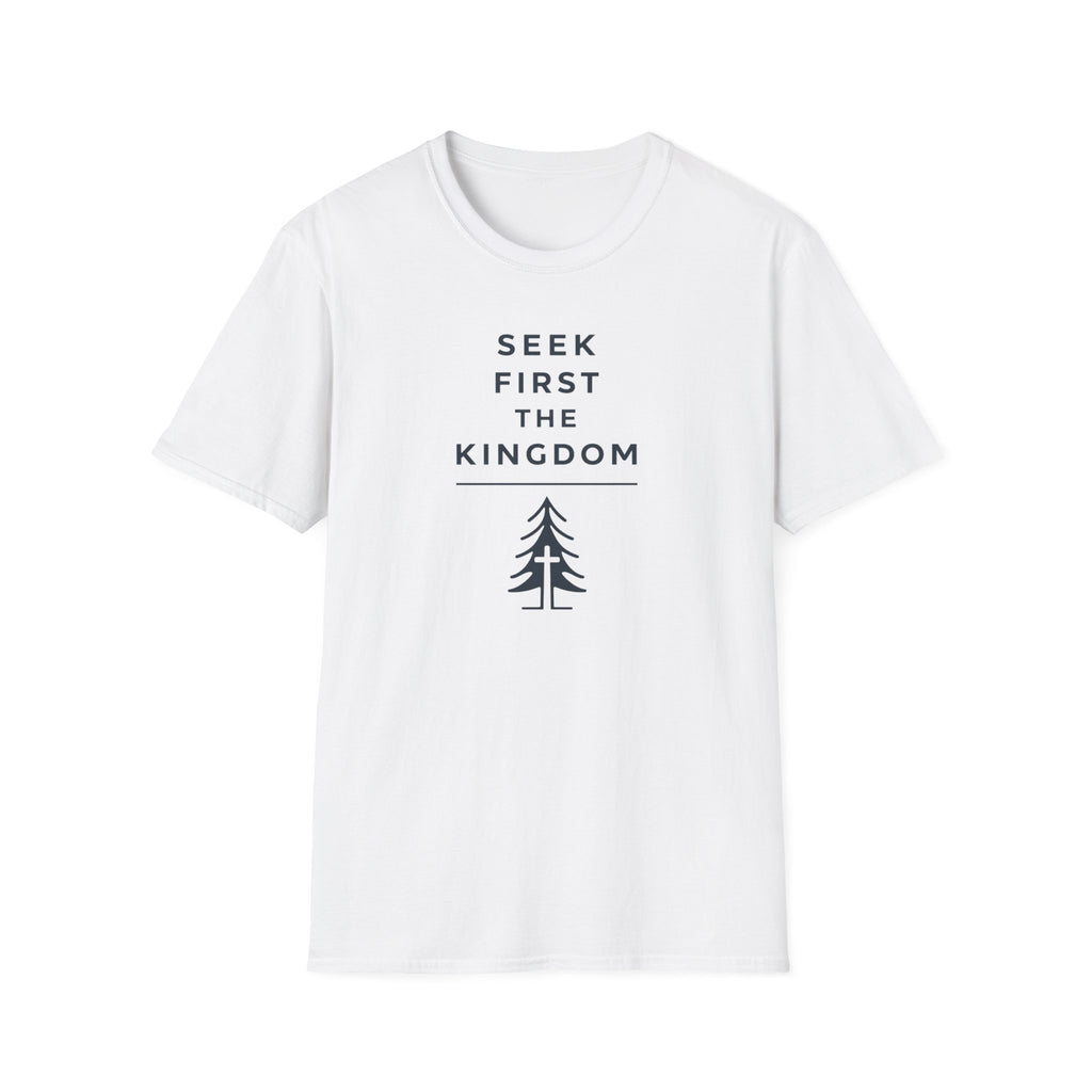Seek First The Kingdom Hiking Camping T-Shirt Designed For The Faithful