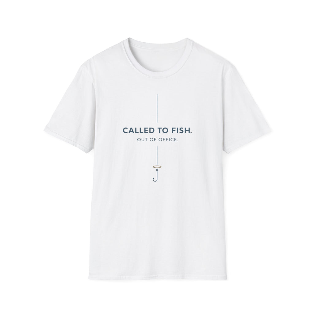 Called To Fish, Out Of Office Funny Outdoor Fishing Camping T-Shirt Designed For The Faithful