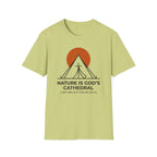 Nature Is God's Cathedral Funny Outdoor Hiking Camping T-Shirt Designed For The Faithful