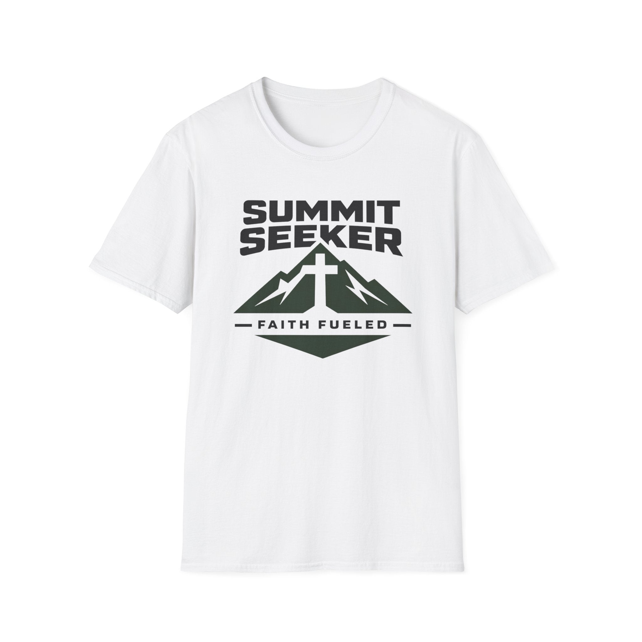 Summit Seeker Faith Fueled Outdoor Camping Hiking T-Shirt Designed For The Faithful