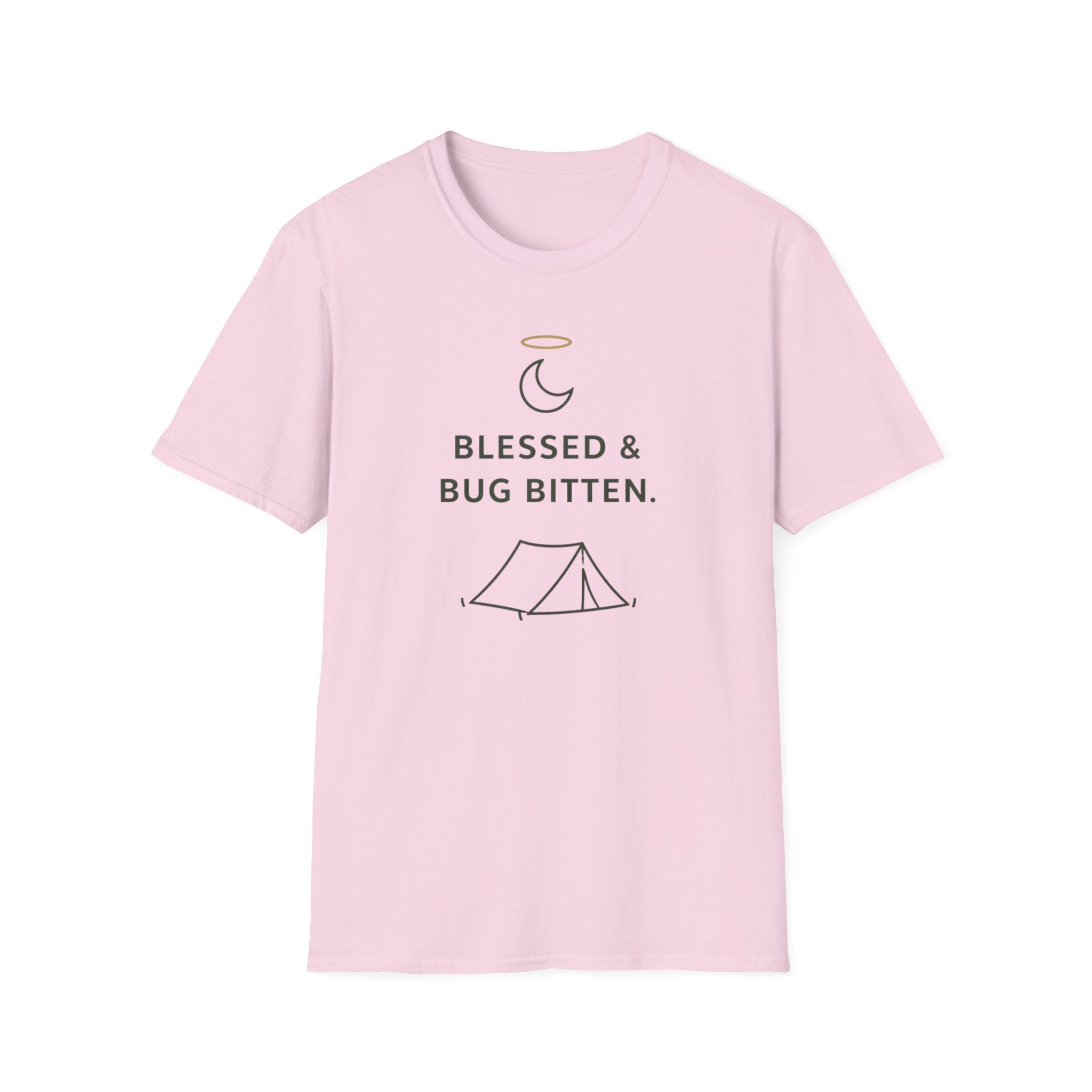 Blessed And Bug Bitten Outdoor Camping Hiking T-Shirt Designed For The Faithful