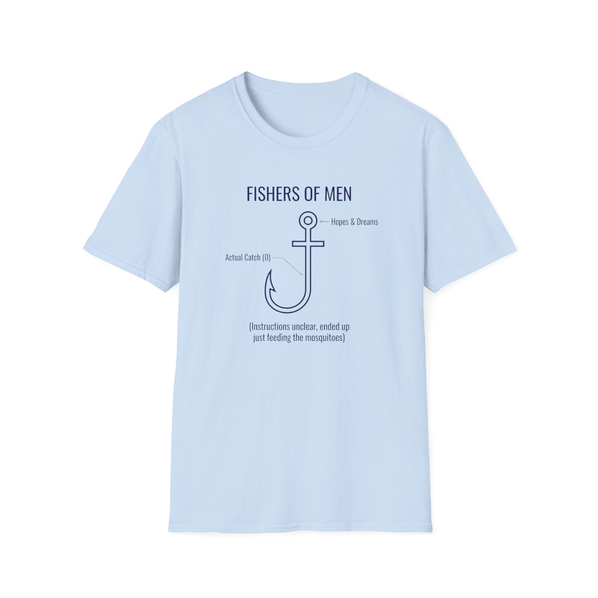 Fishers Of Men, Instructions Unclear Funny Outdoor Fishing Camping T-Shirt Designed For The Faithful