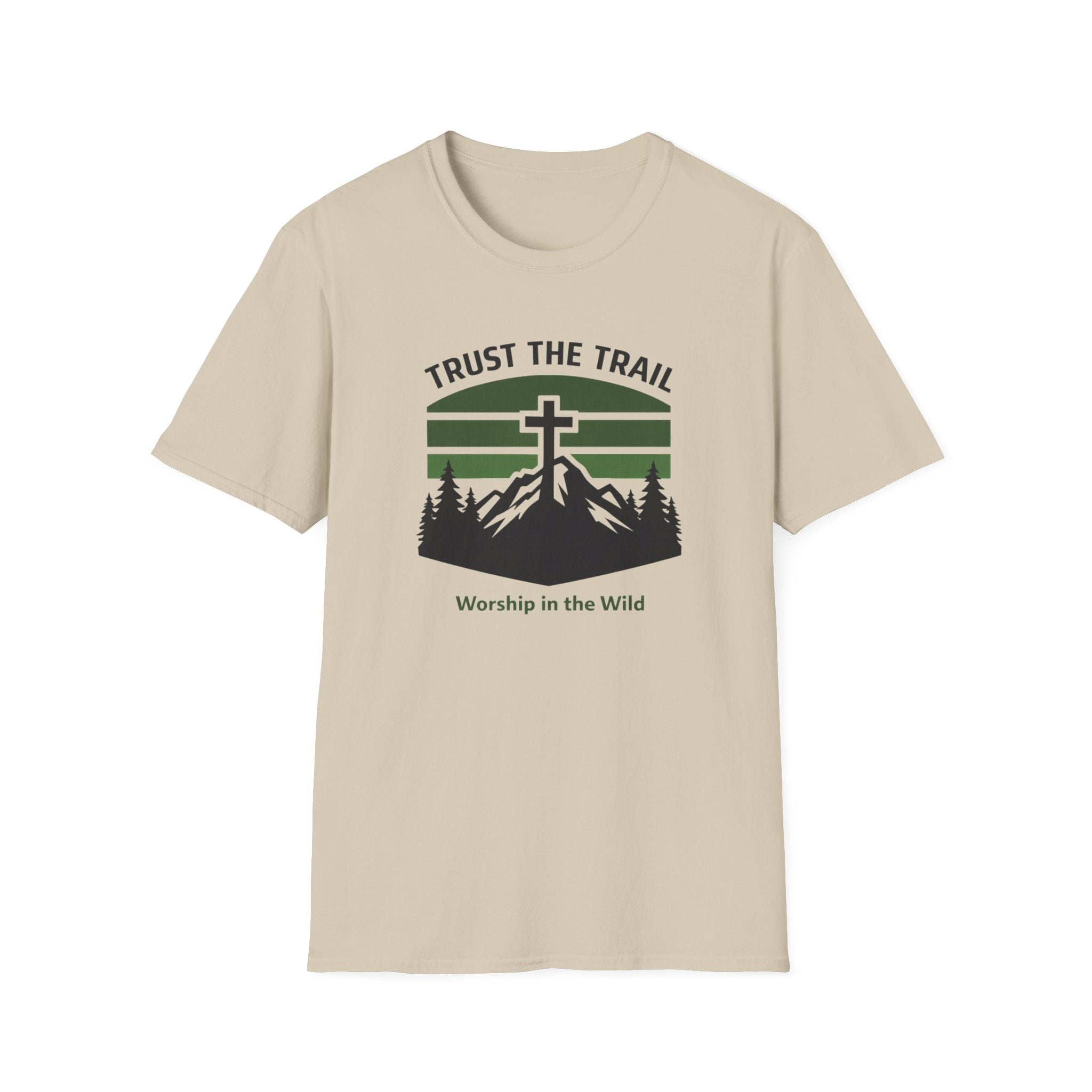 Trust The Trail Worship In The Wild Outdoor Camping Fishing T-Shirt Designed For The Faithful