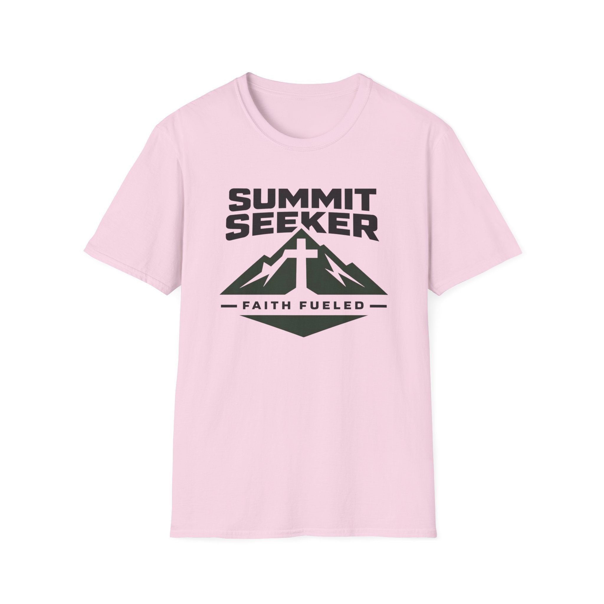 Summit Seeker Faith Fueled Outdoor Camping Hiking T-Shirt Designed For The Faithful