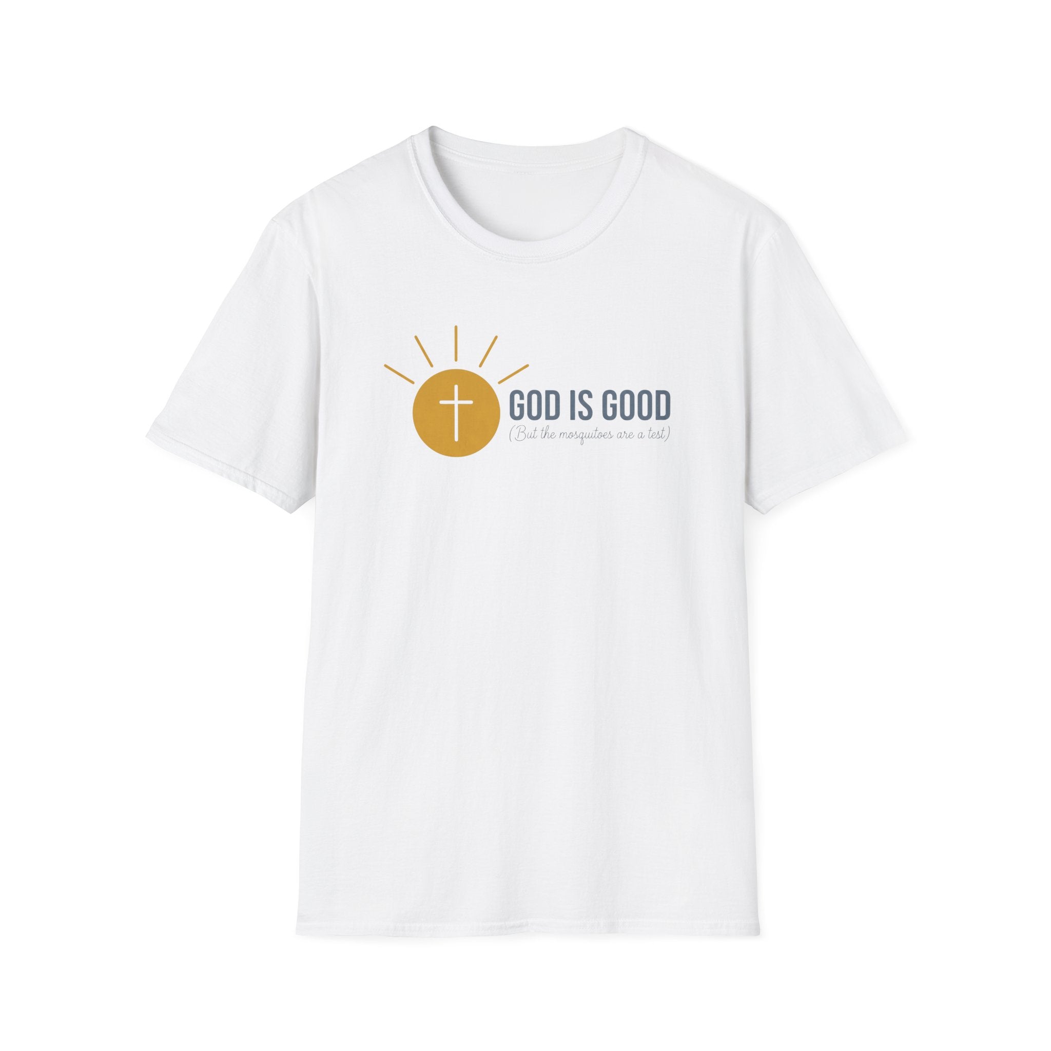 God Is Good, But The Mosquitoes Are A Test Outdoor Camping T-Shirt Designed For The Faithful