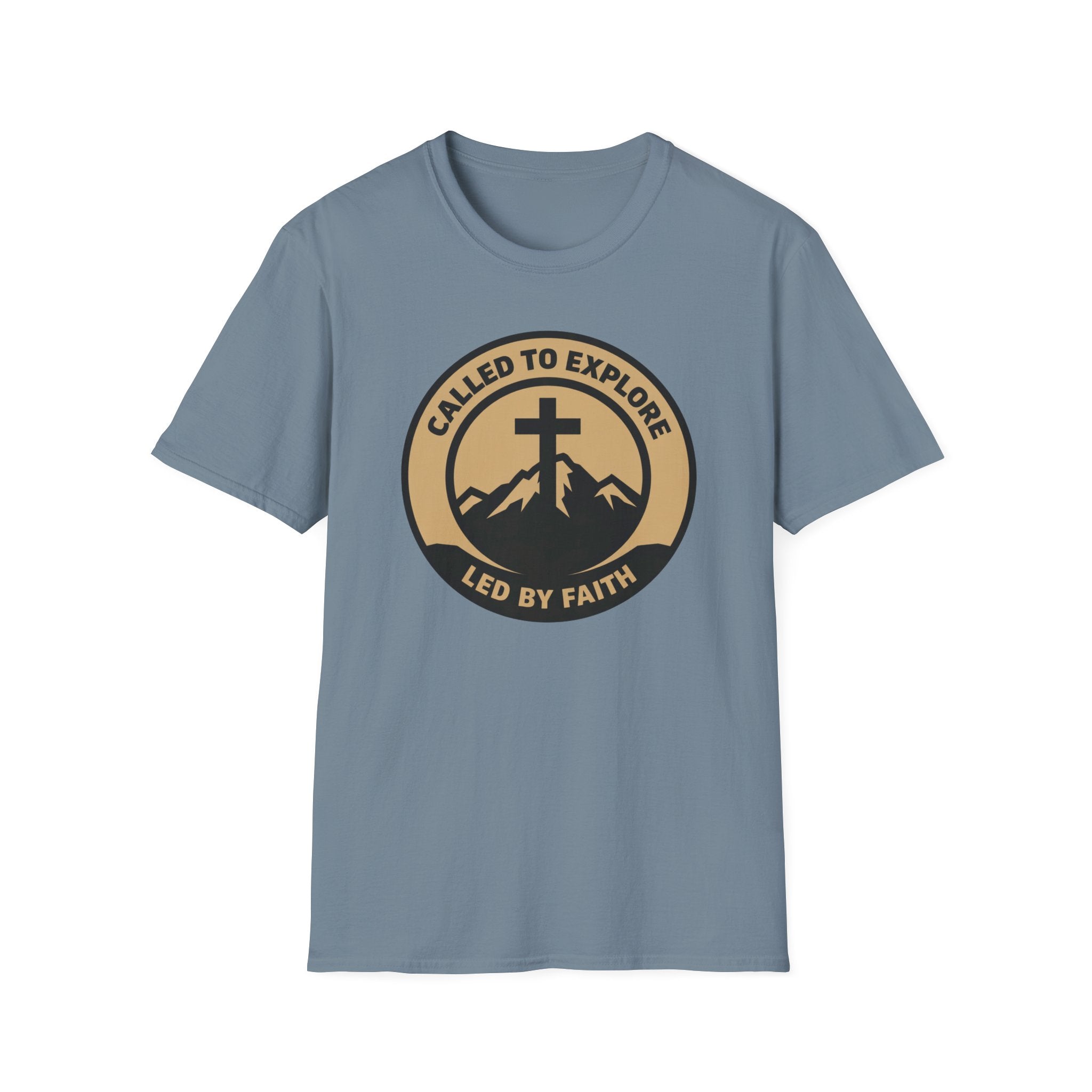Called To Explore - Led By Faith Outdoor Camping Hiking T-Shirt Designed For The Spiritual in Heart and Mind