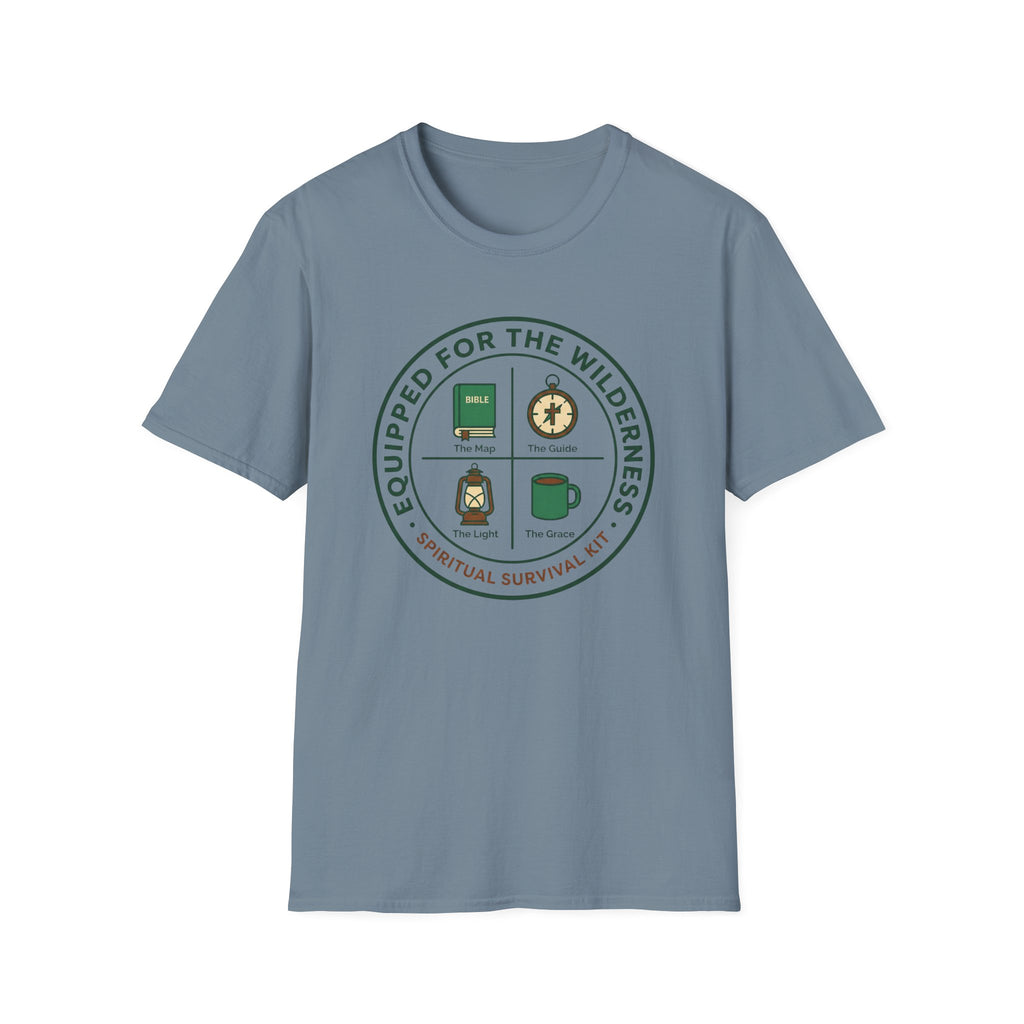 Equipped For The Wilderness - Spiritual Survival Kit T-Shirt