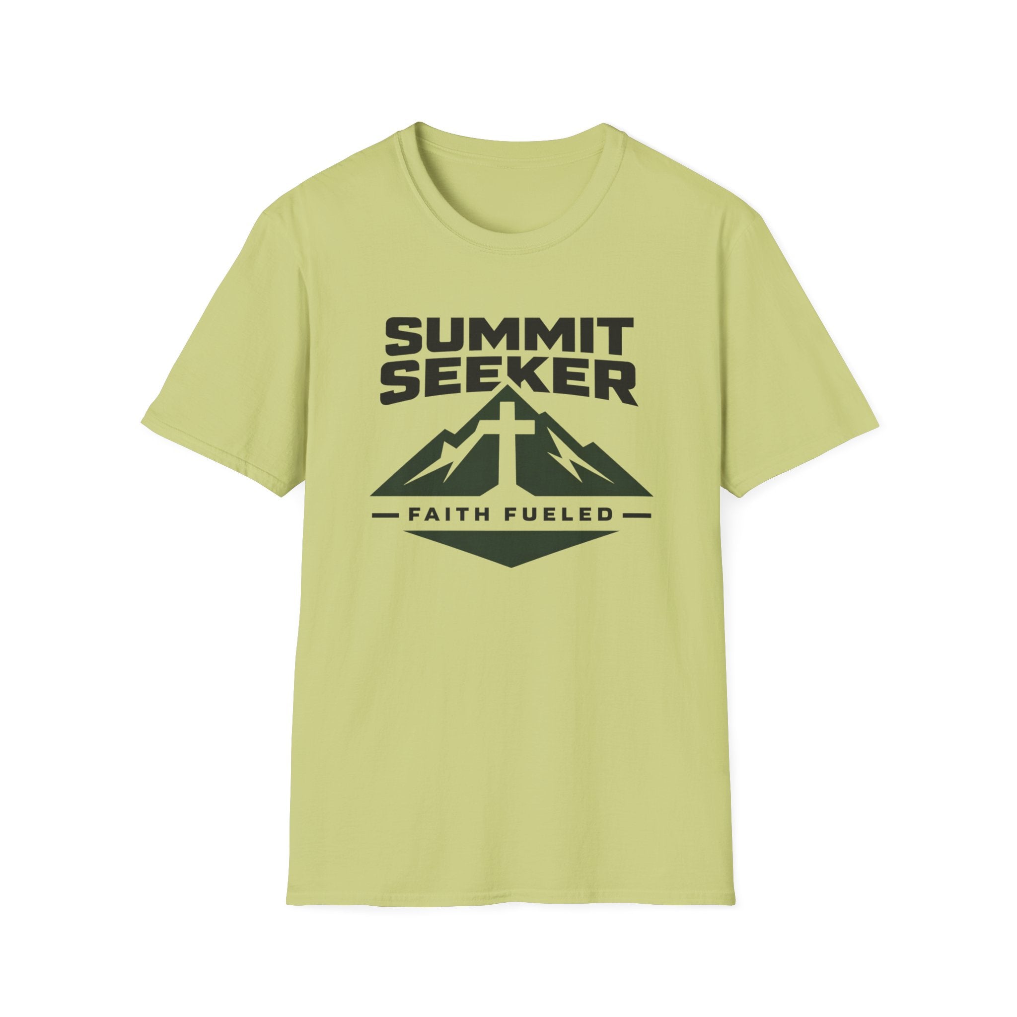Summit Seeker Faith Fueled Outdoor Camping Hiking T-Shirt Designed For The Faithful