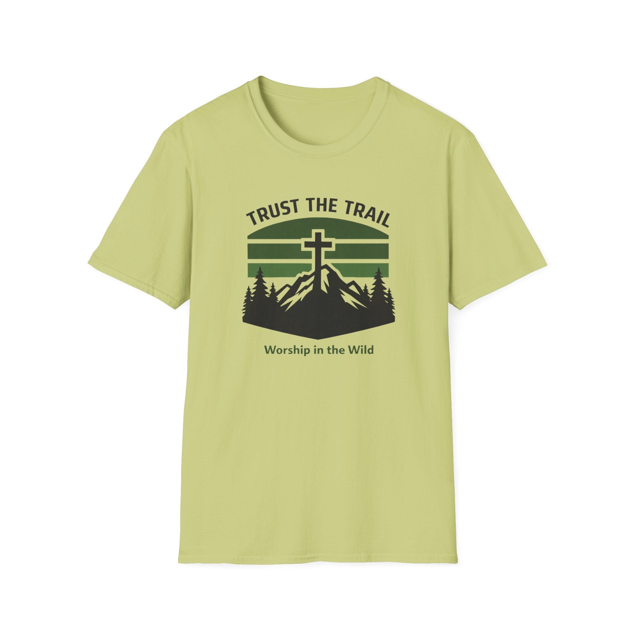 Trust The Trail Worship In The Wild Outdoor Camping Fishing T-Shirt Designed For The Faithful