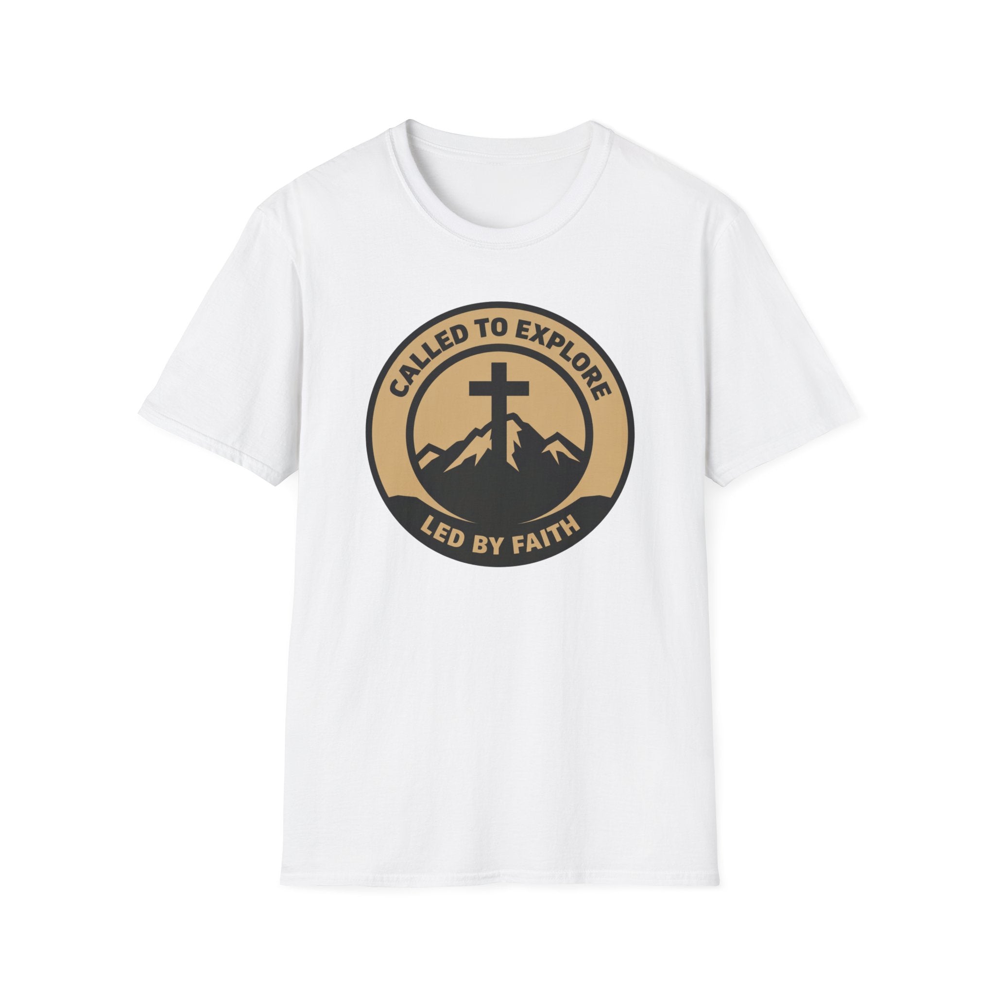 Called To Explore - Led By Faith Outdoor Camping Hiking T-Shirt Designed For The Spiritual in Heart and Mind
