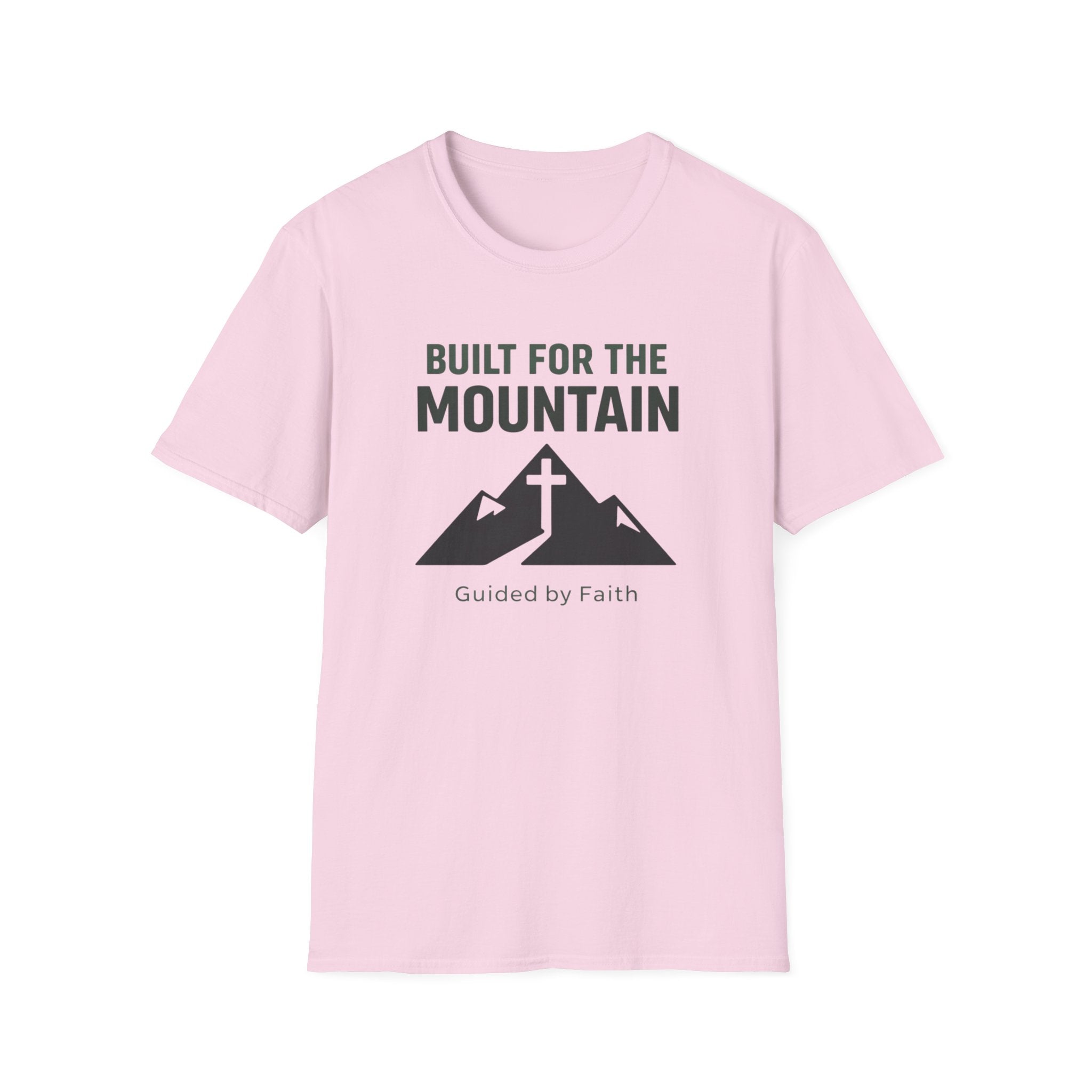 Built For The Mountain Guided By Faith Outdoor Camping Hiking T-Shirt