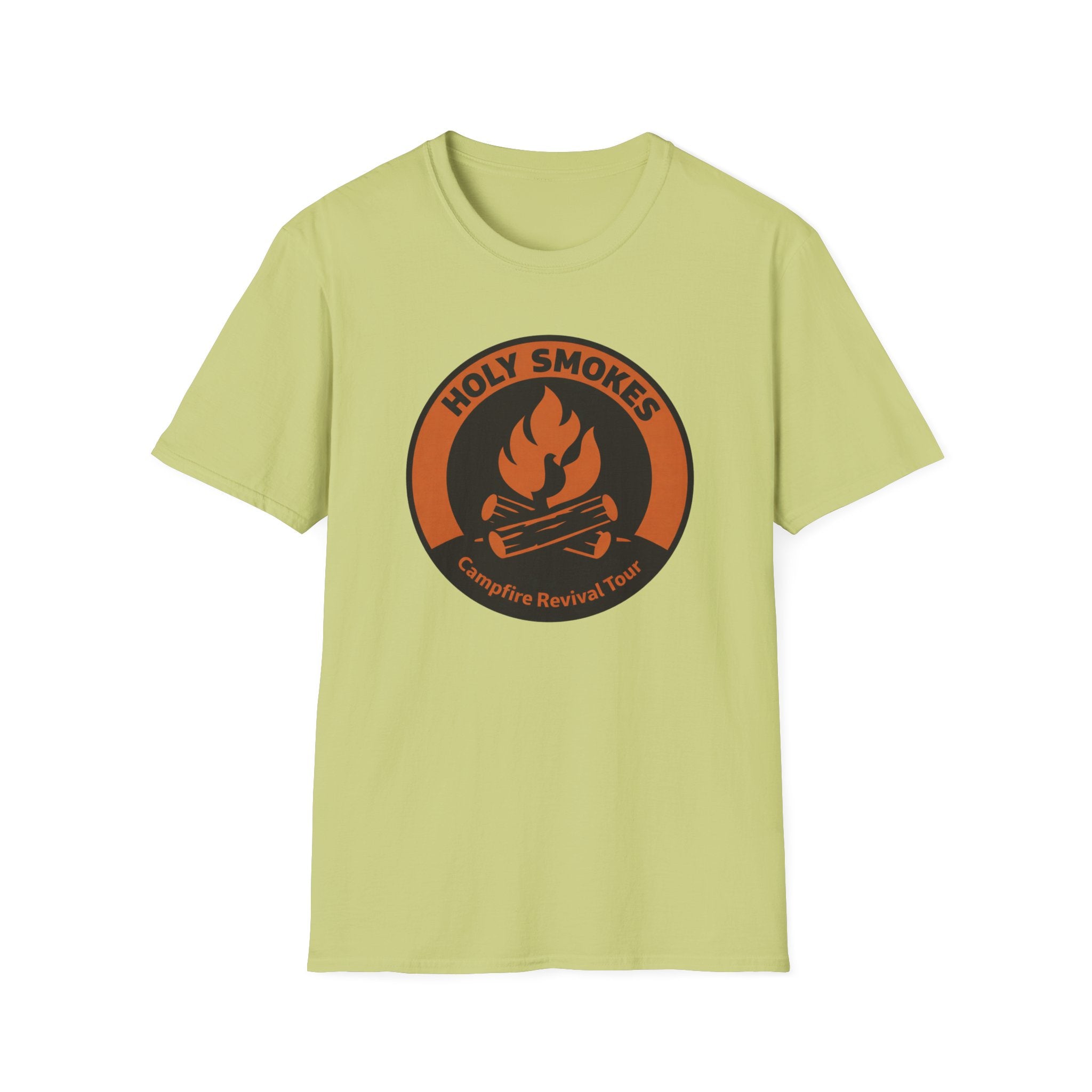Holy Smokes Campfire Revival Tour Outdoor Camping Hiking T-Shirt Designed For The Faithful