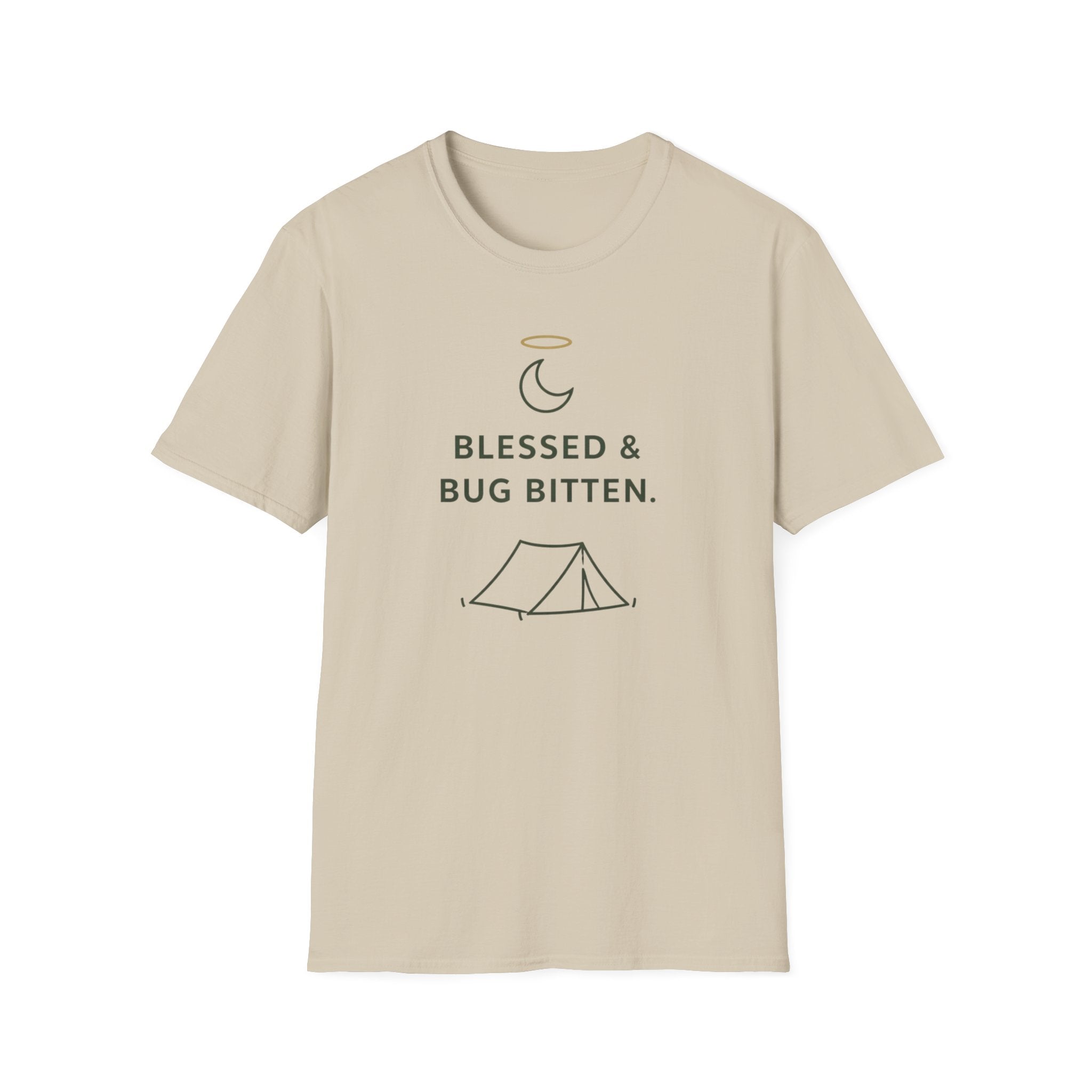 Blessed And Bug Bitten Outdoor Camping Hiking T-Shirt Designed For The Faithful