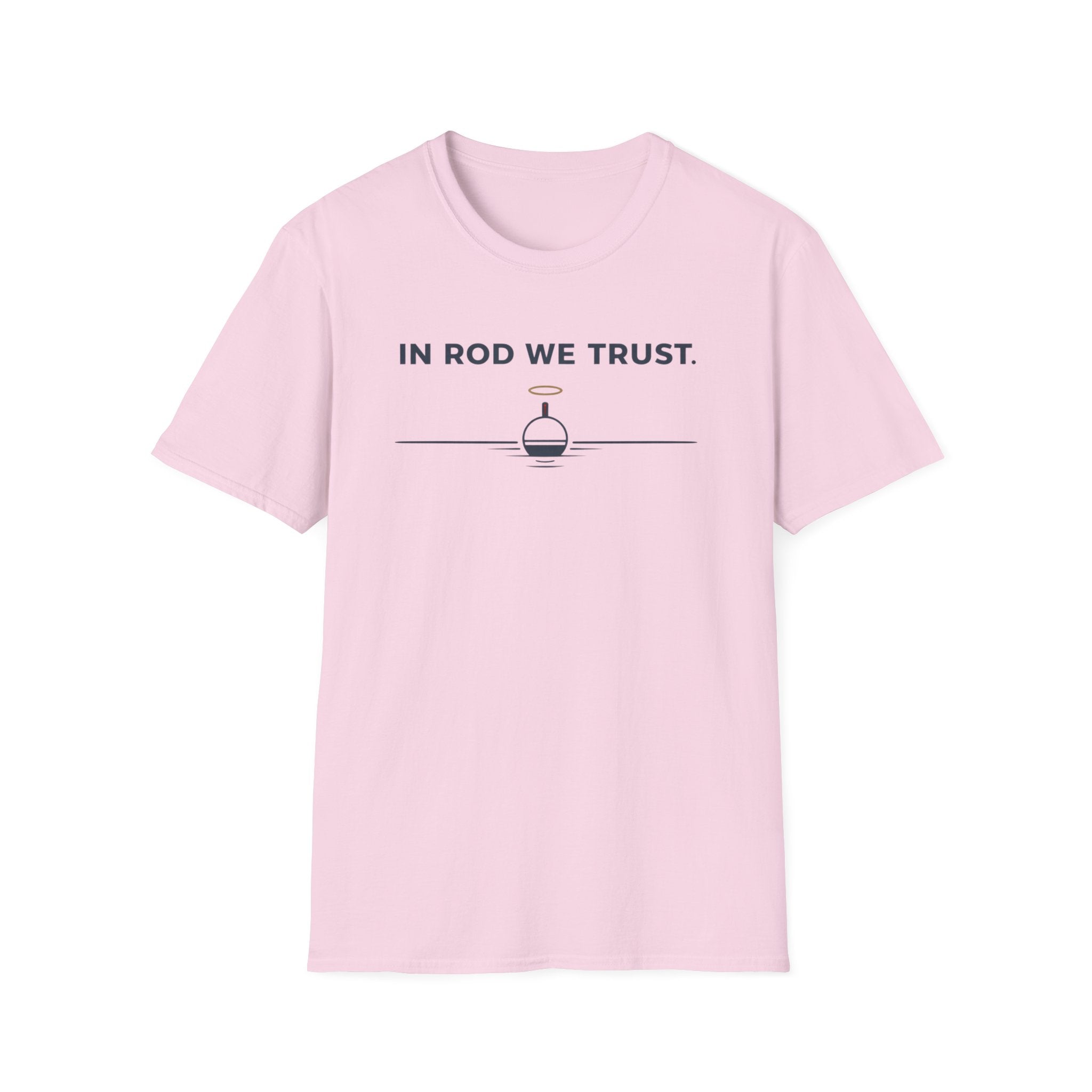 In Rod We Trust Funny Outdoor Camping Hiking Fishing T-Shirt Designed For The Faithful