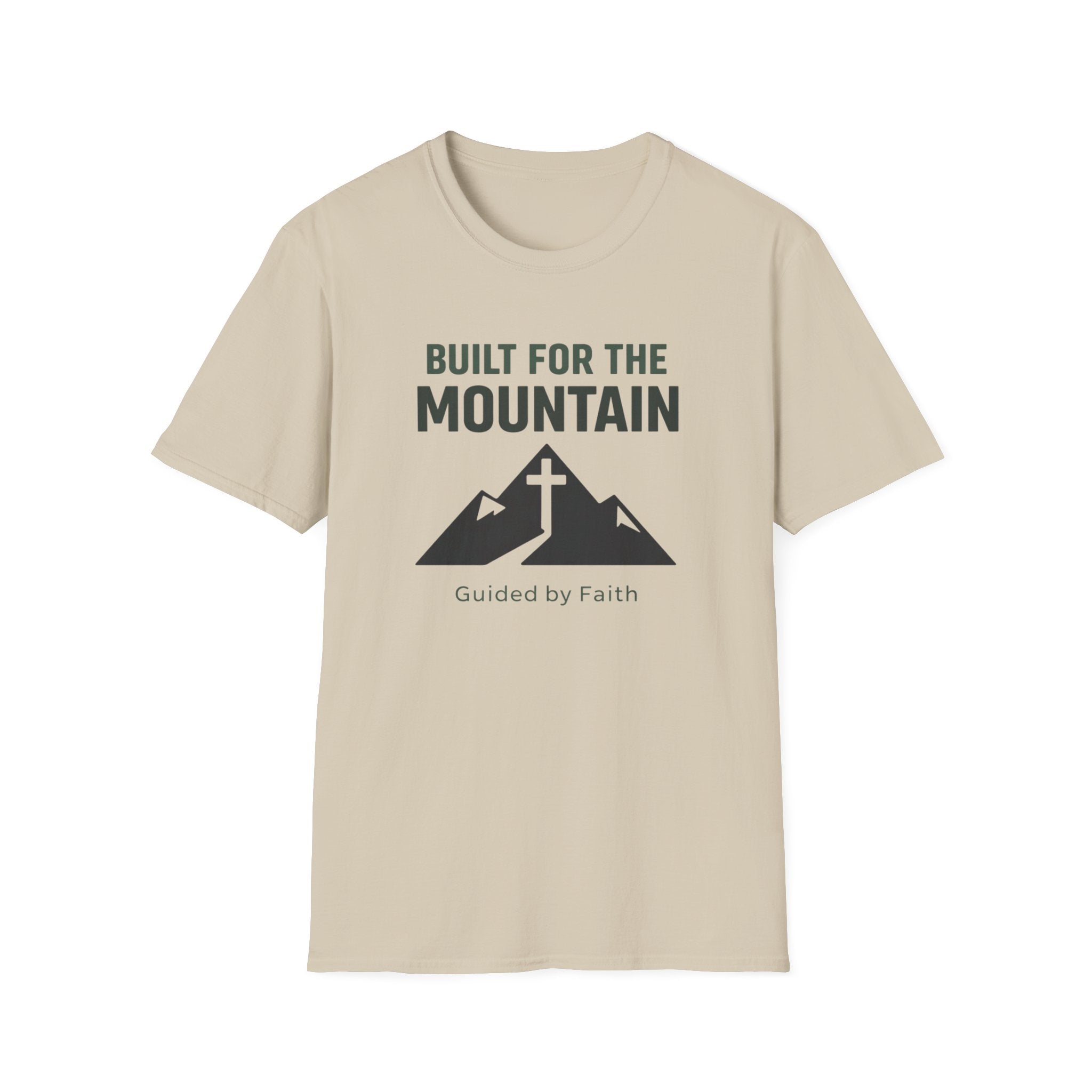 Built For The Mountain Guided By Faith Outdoor Camping Hiking T-Shirt
