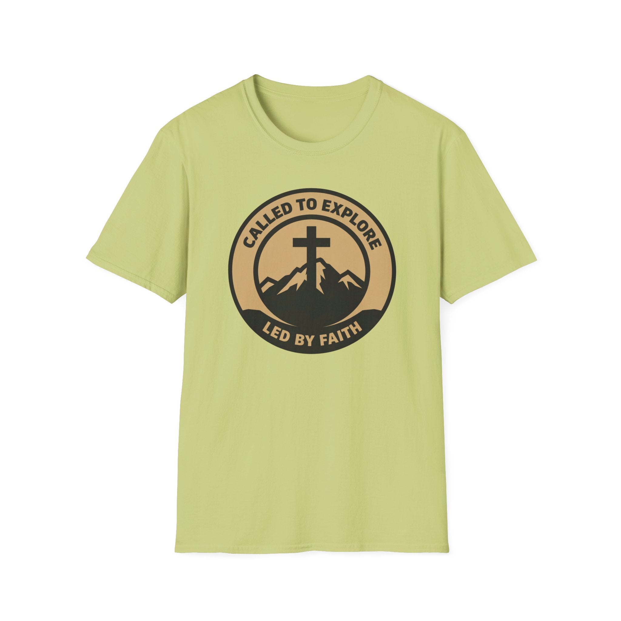 Called To Explore - Led By Faith Outdoor Camping Hiking T-Shirt Designed For The Spiritual in Heart and Mind