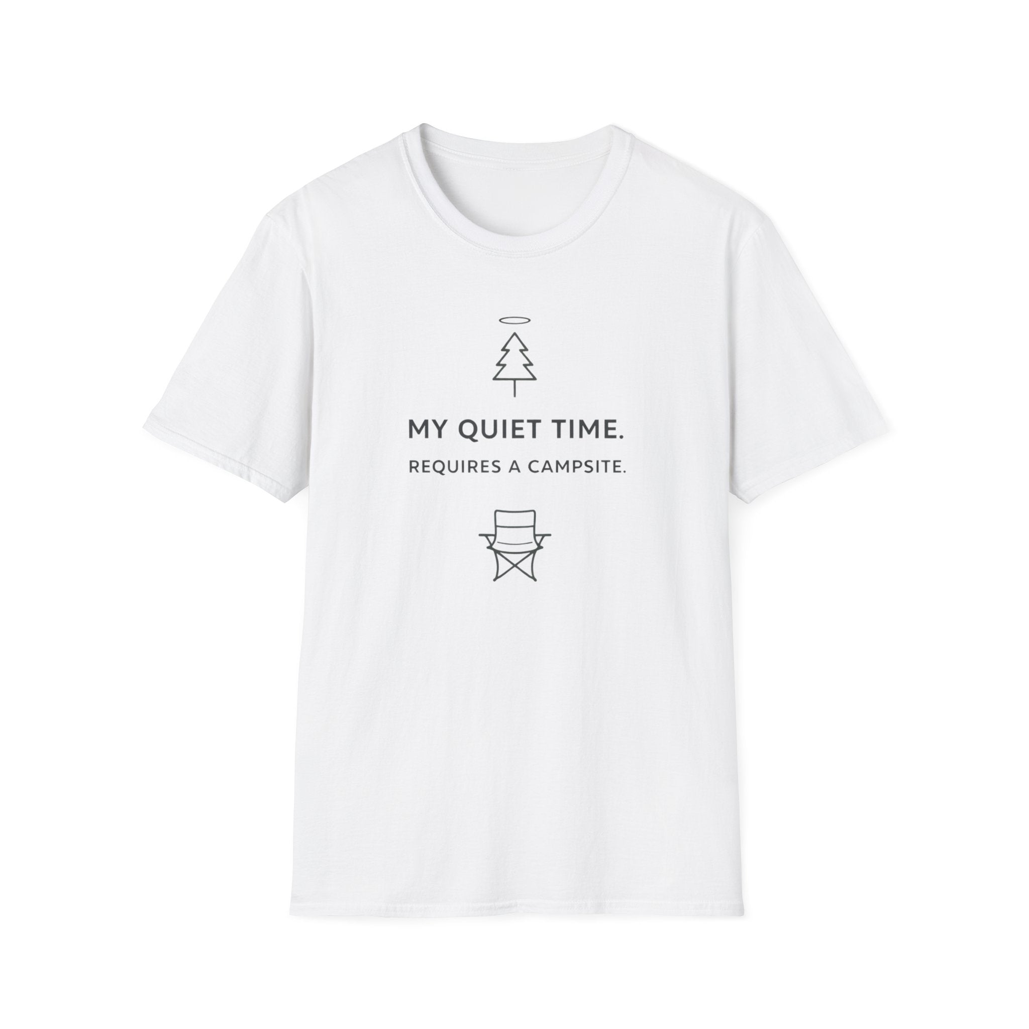 My Quiet Time. Requires A Campsite Funny Outdoor Hiking Camping T-Shirt Designed For The Faithful