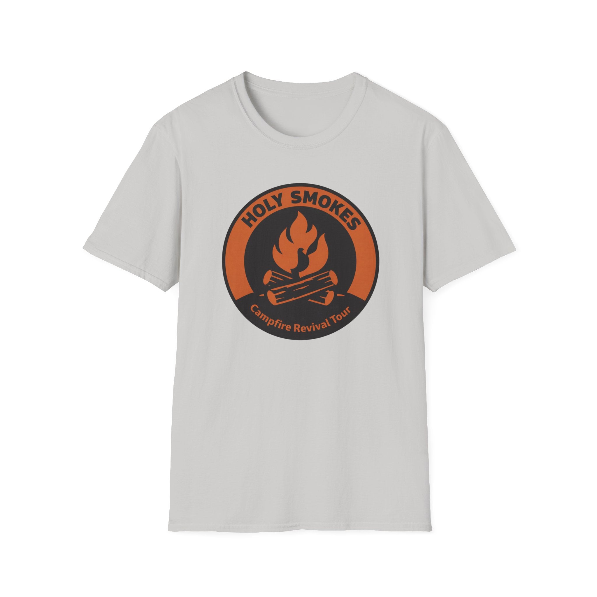 Holy Smokes Campfire Revival Tour Outdoor Camping Hiking T-Shirt Designed For The Faithful