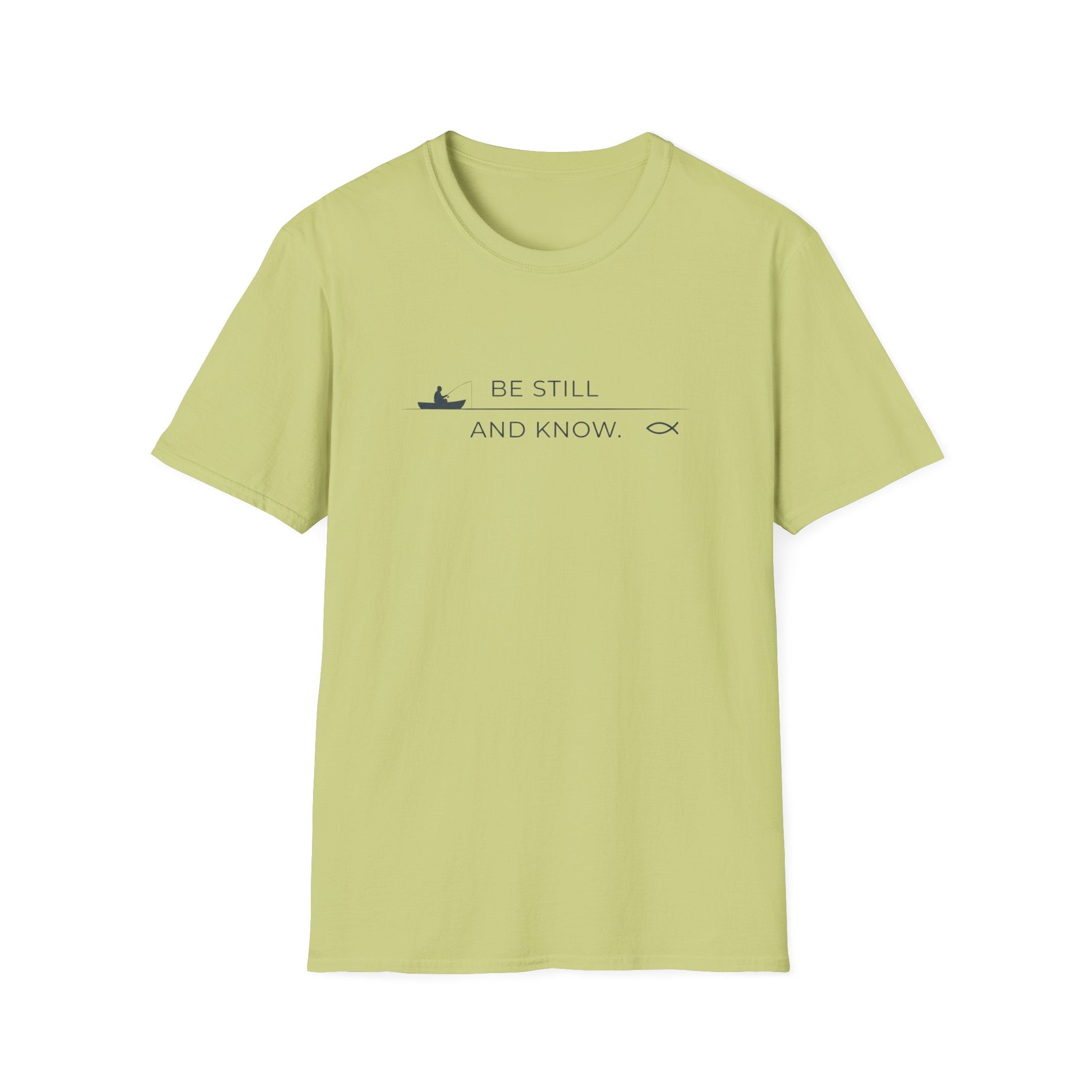 Be Still and Know Outdoor Camping Fishing T-Shirt Designed For The Faithful