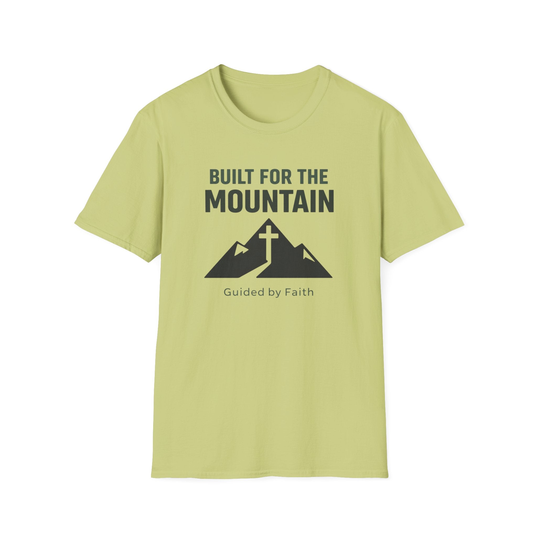 Built For The Mountain Guided By Faith Outdoor Camping Hiking T-Shirt