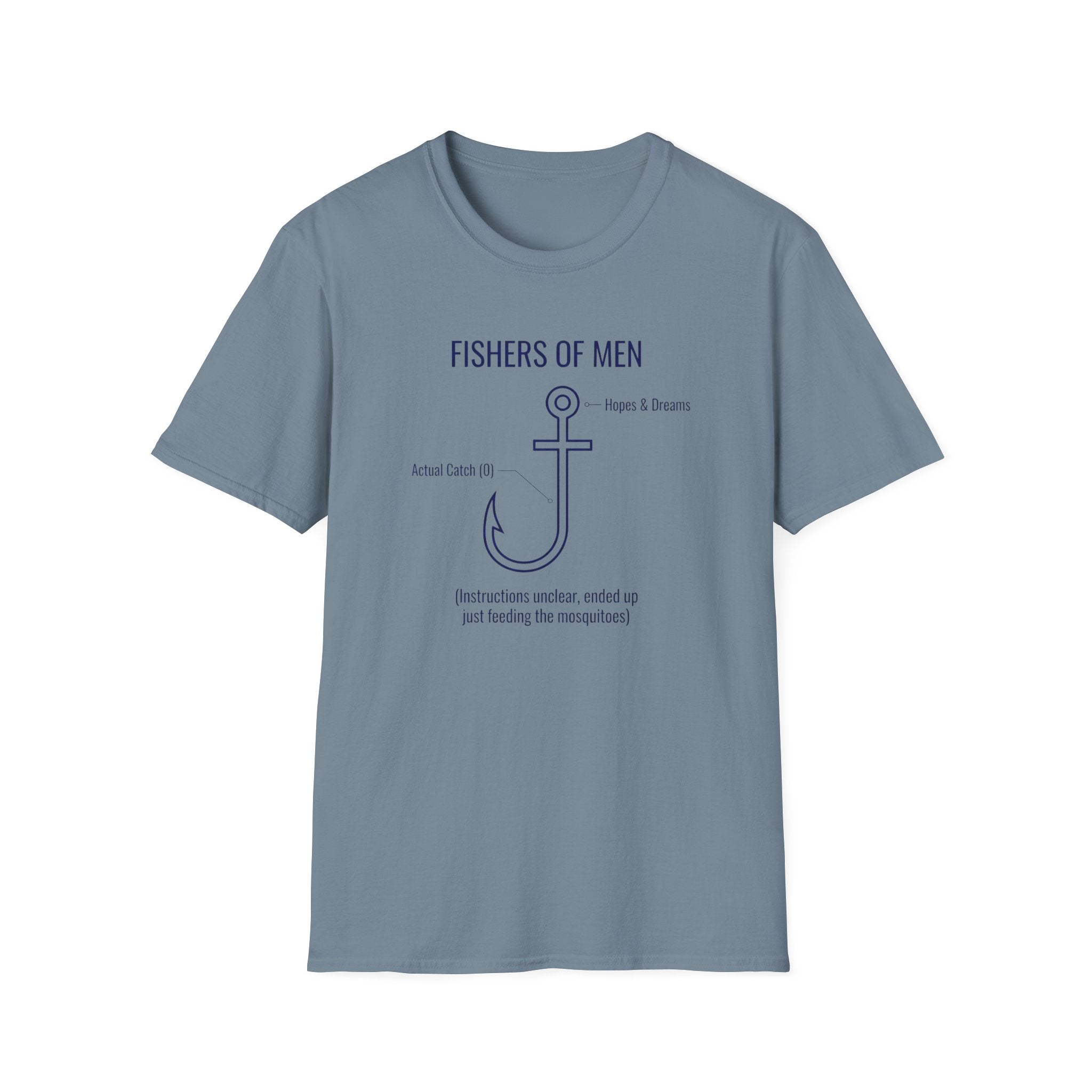 Fishers Of Men, Instructions Unclear Funny Outdoor Fishing Camping T-Shirt Designed For The Faithful