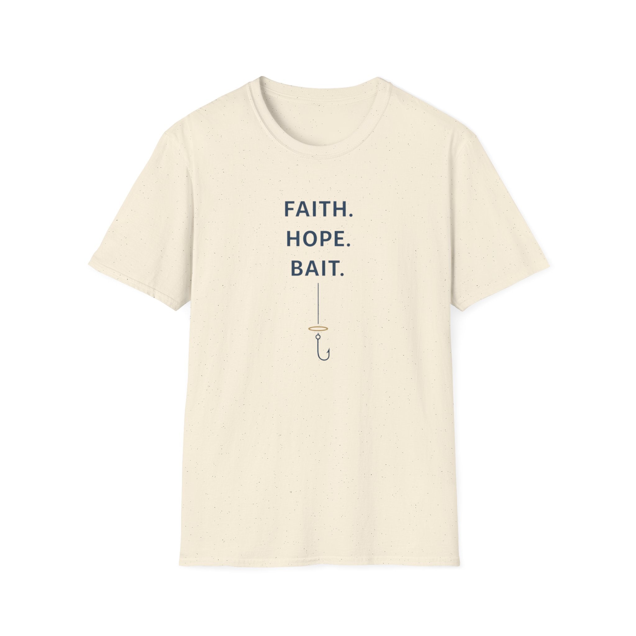 Faith. Hope. Bait Outdoor Fishing Camping Fun T-Shirt Designed For The Faithful