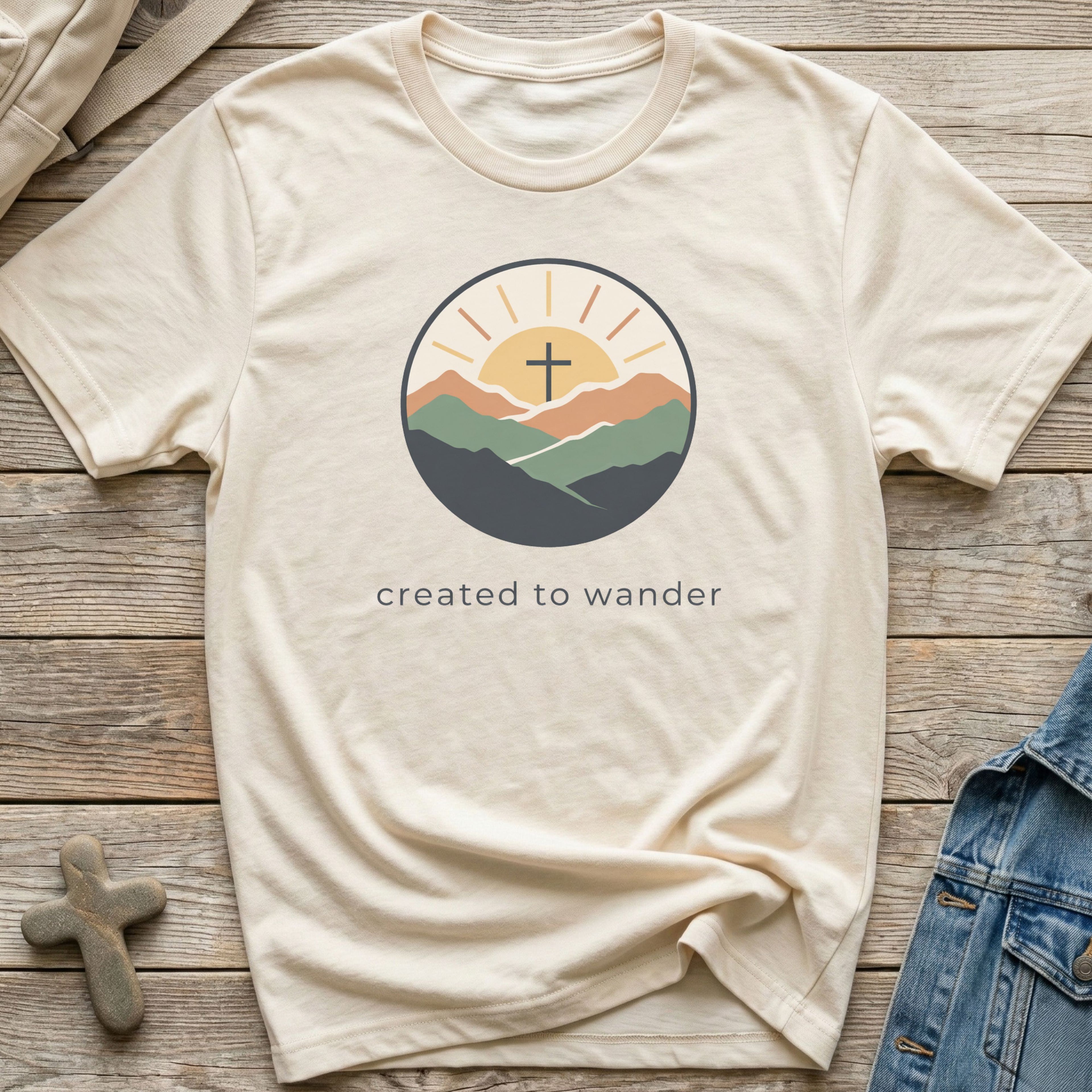 Created To Wander Outdoor Design For The Faithful T-Shirt