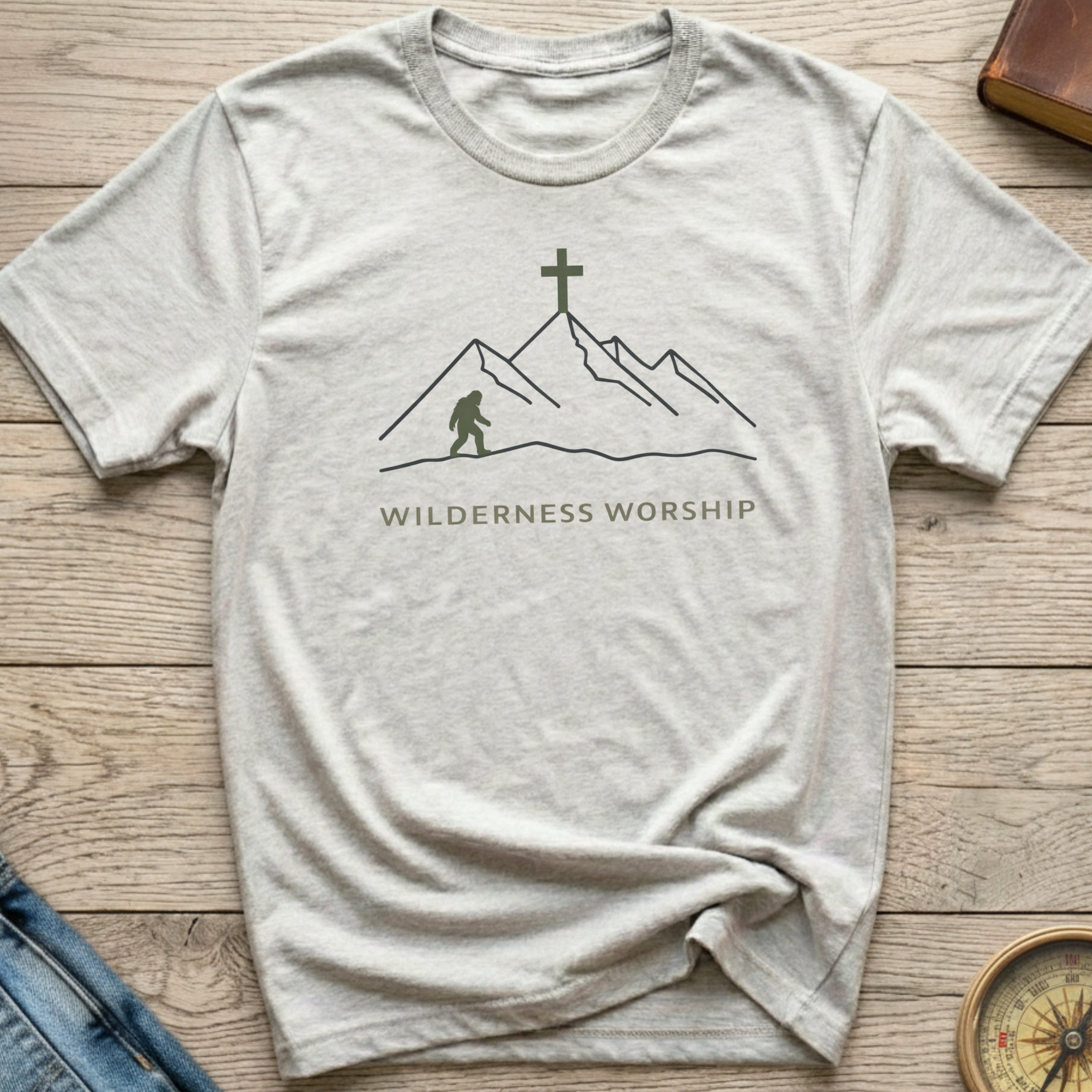 Wilderness Worship Bigfoot Outdoor T-Shirt
